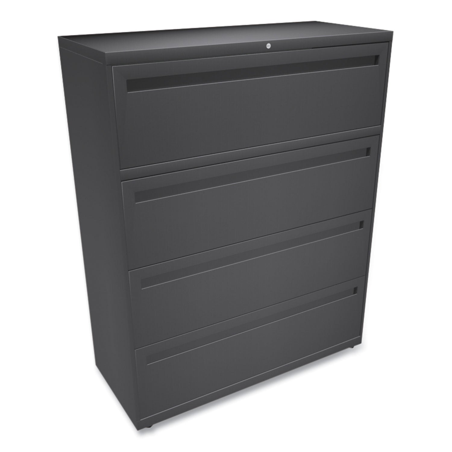 HON® Brigade 700 Series Lateral File, 4 Legal/Letter-Size File Drawers, Charcoal, 42" x 18" x 52.5"