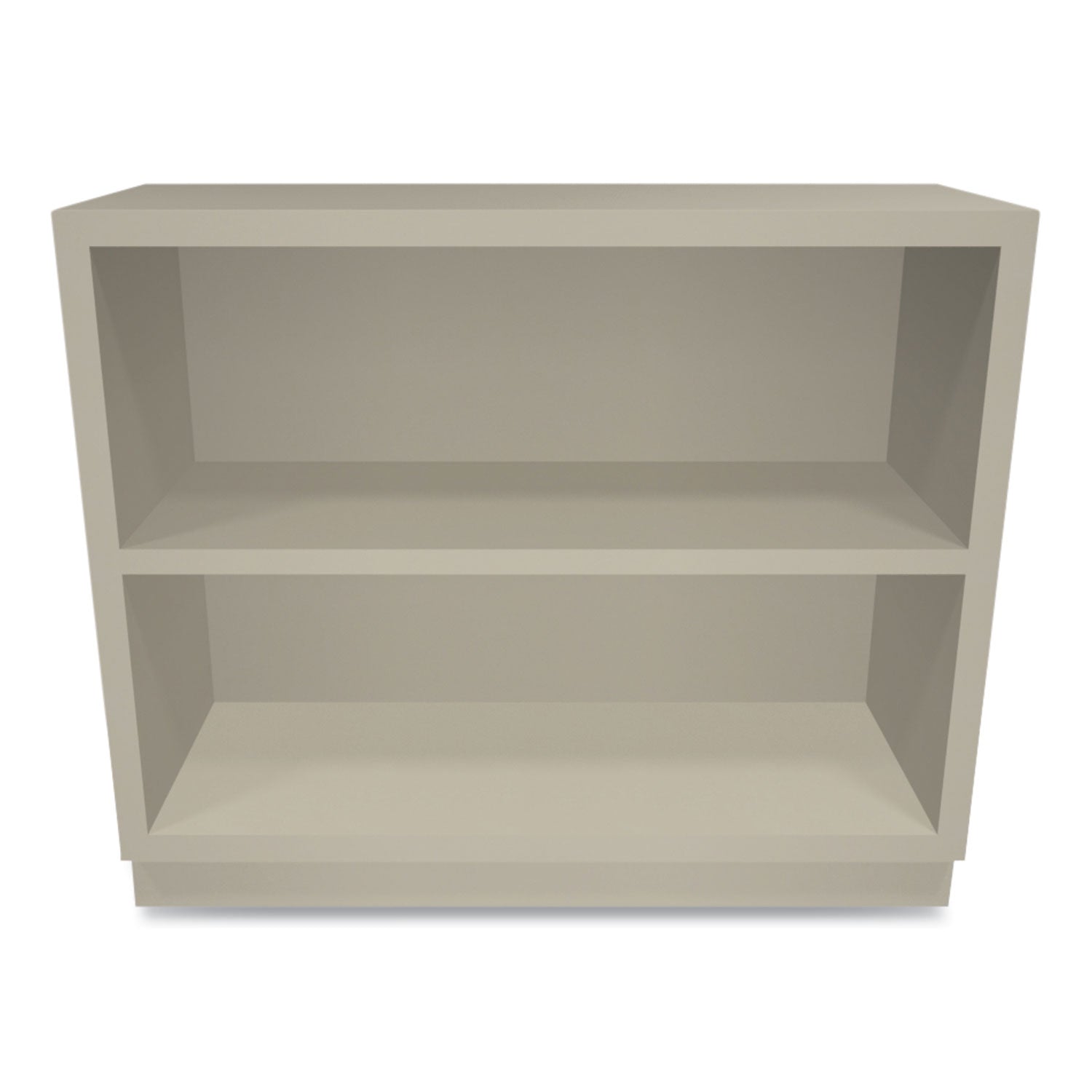 HON® Metal Bookcase, Two-Shelf, 34.5w x 12.63d x 29h, Putty