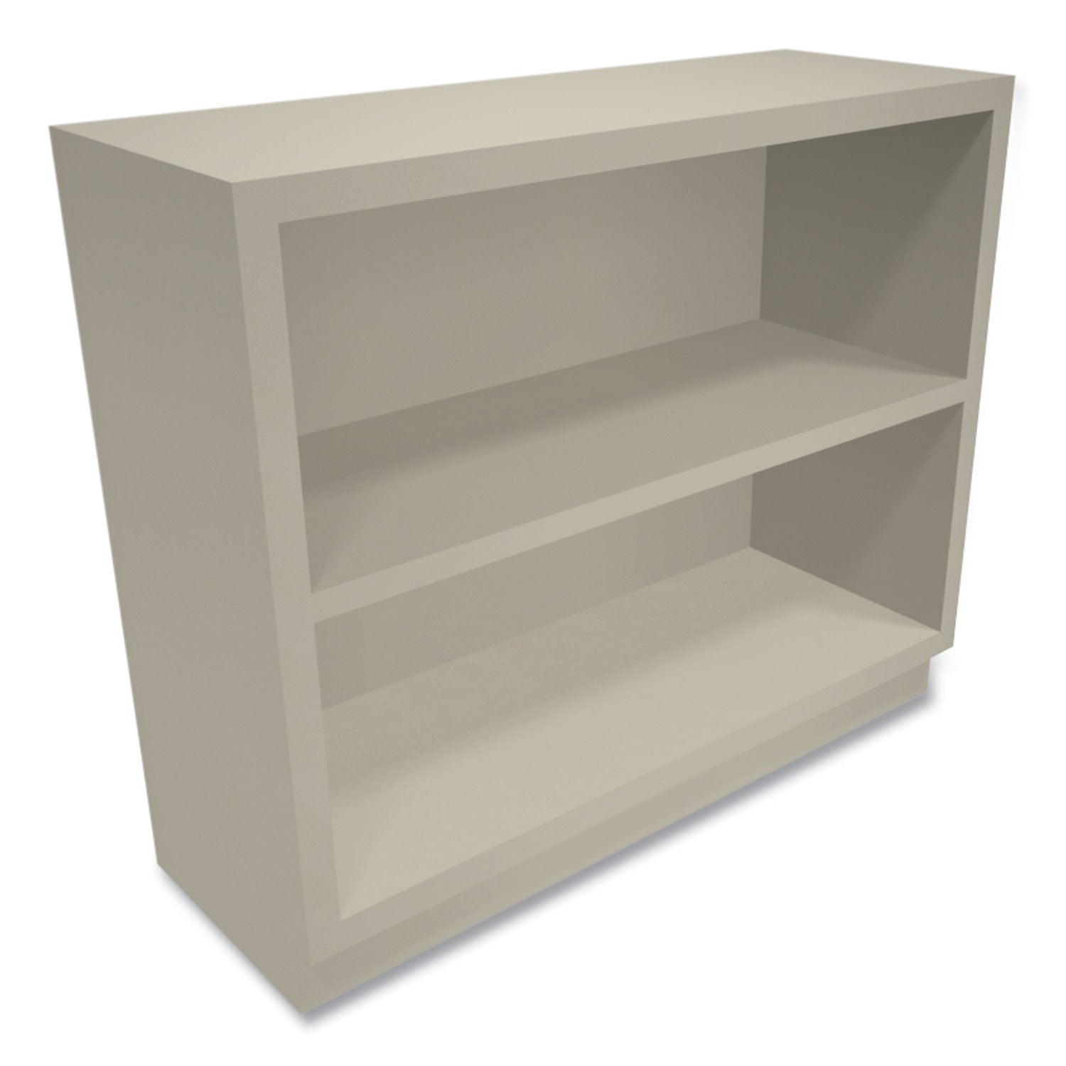 HON® Metal Bookcase, Two-Shelf, 34.5w x 12.63d x 29h, Putty