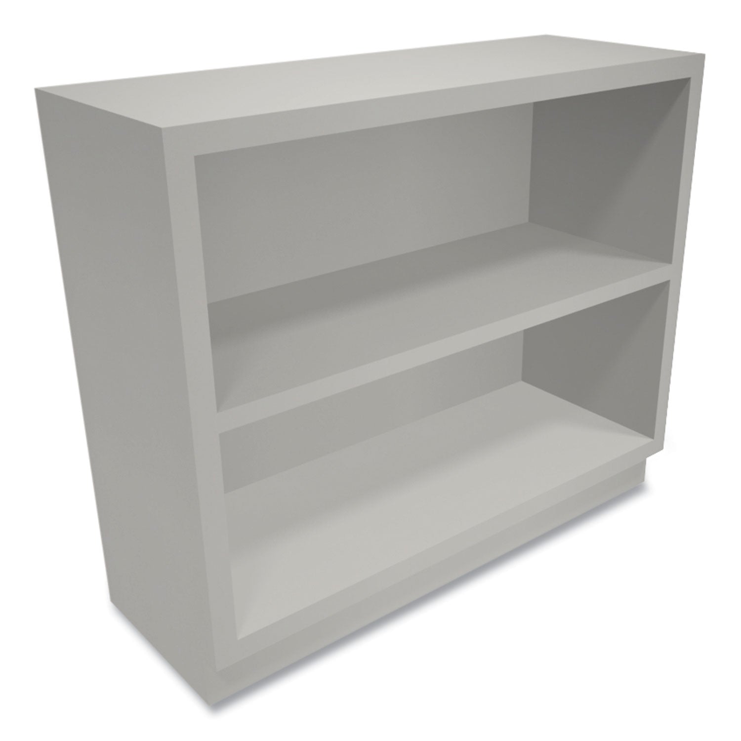 HON® Metal Bookcase, Two-Shelf, 34.5w x 12.63d x 29h, Light Gray