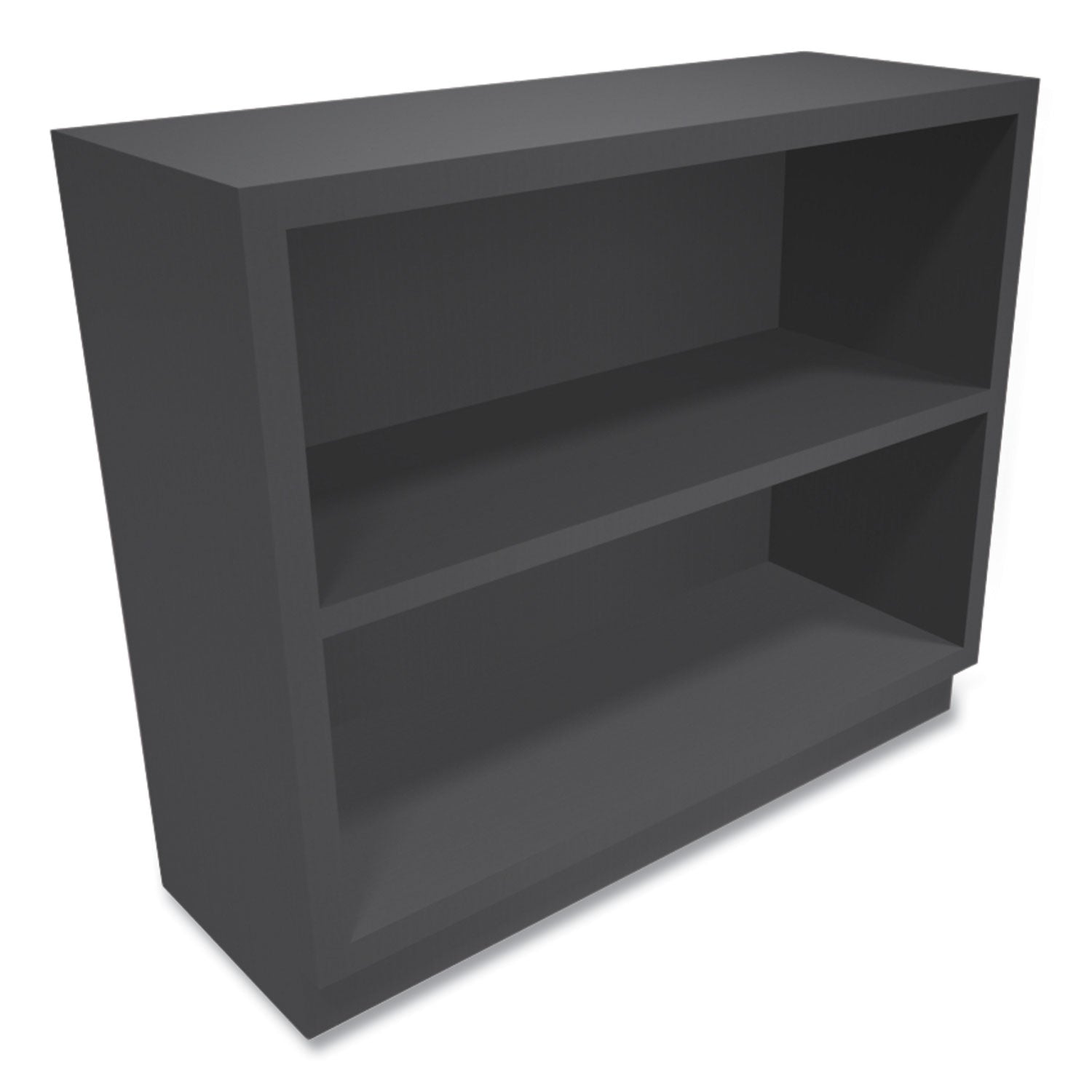 HON® Metal Bookcase, Two-Shelf, 34.5w x 12.63d x 29h, Charcoal