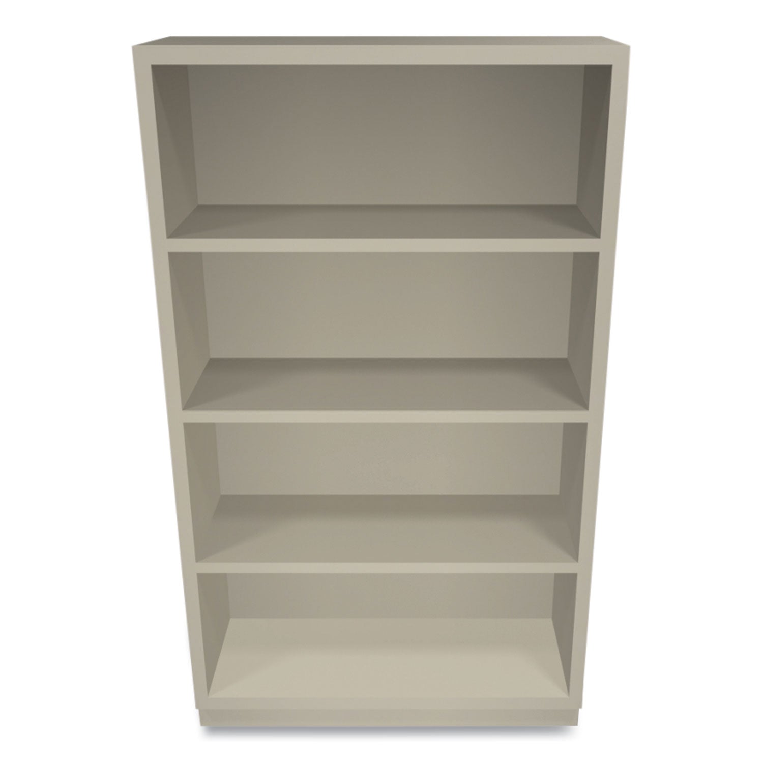 HON® Metal Bookcase, Four-Shelf, 34.5w x 12.63d x 59h, Putty