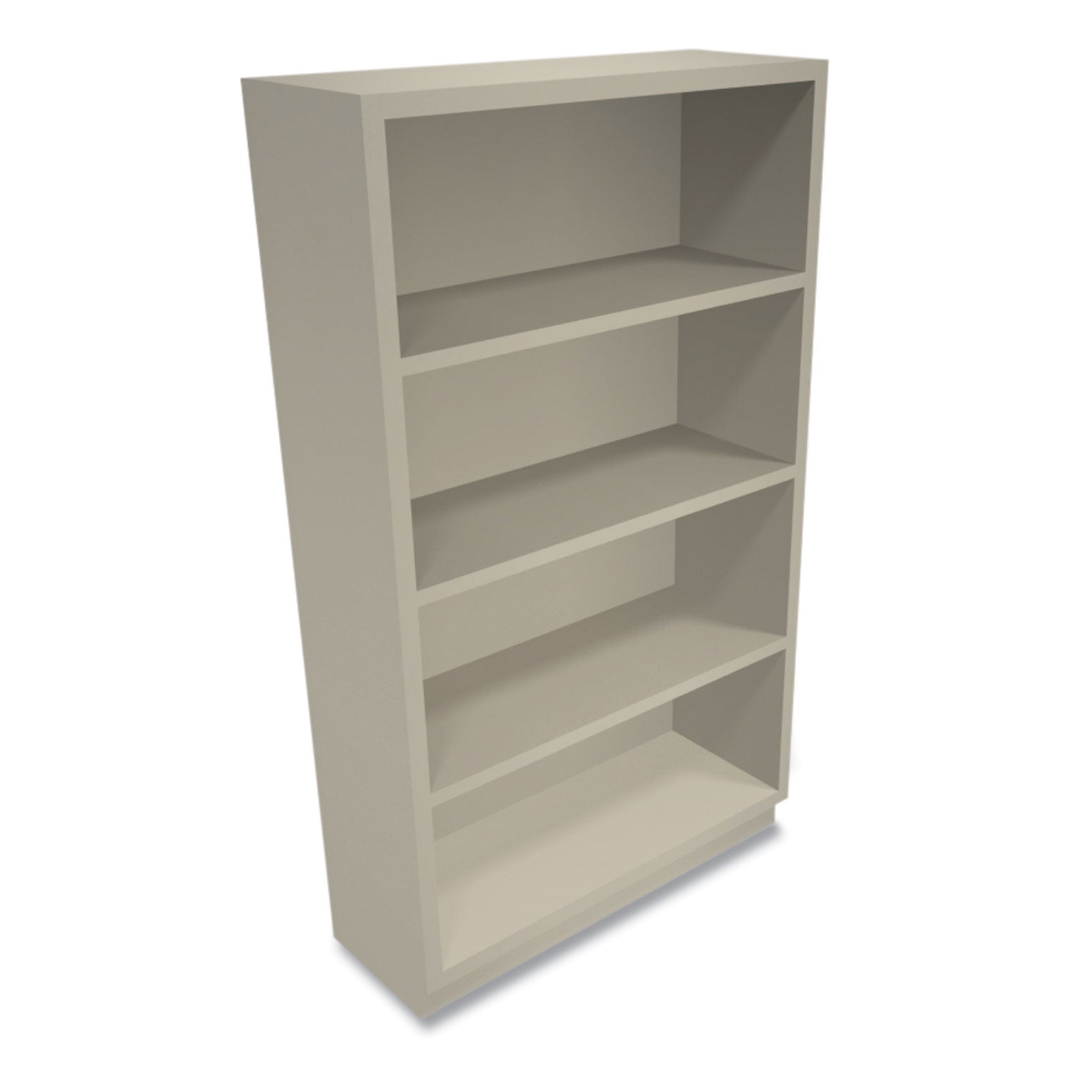 HON® Metal Bookcase, Four-Shelf, 34.5w x 12.63d x 59h, Putty