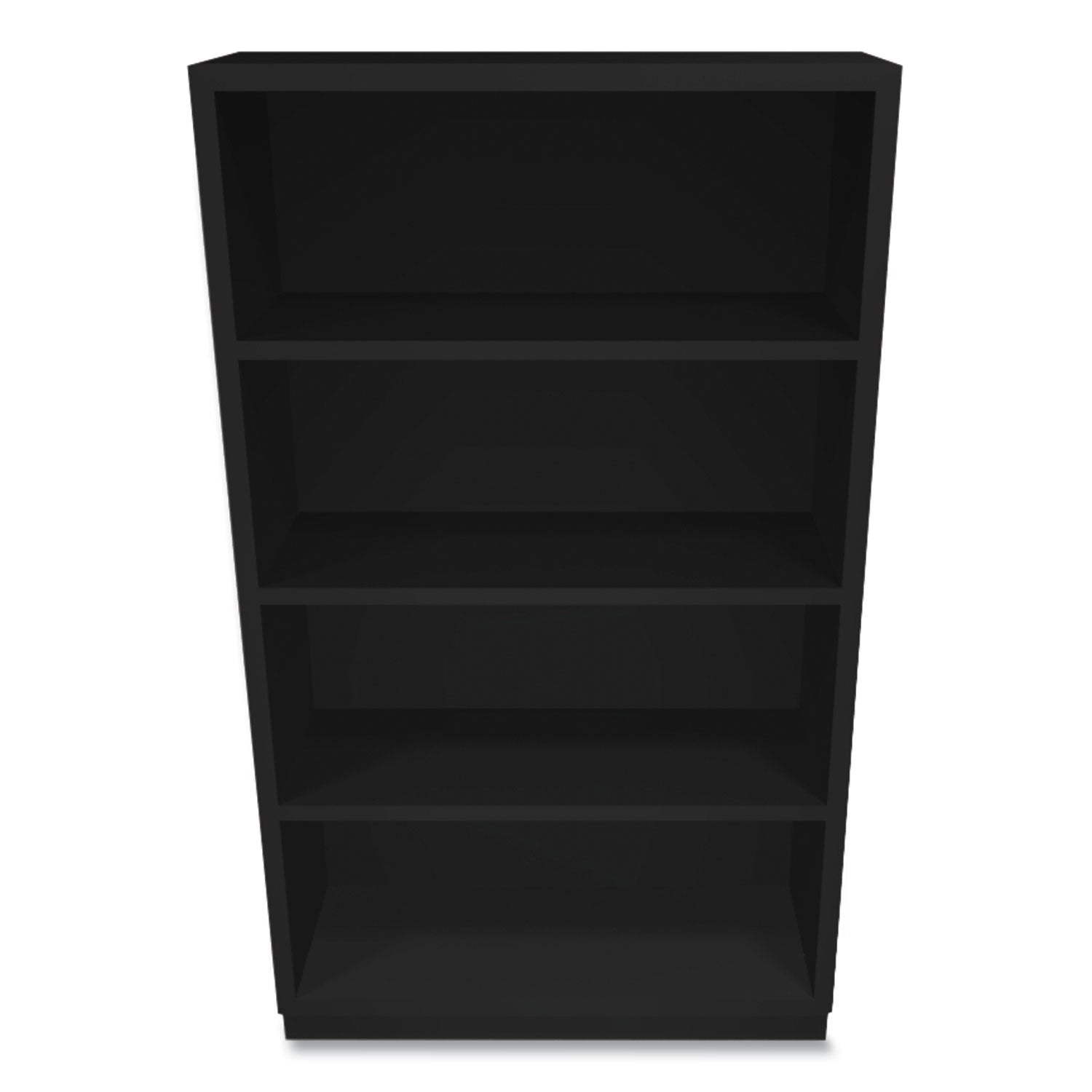 HON® Metal Bookcase, Four-Shelf, 34.5w x 12.63d x 59h, Black