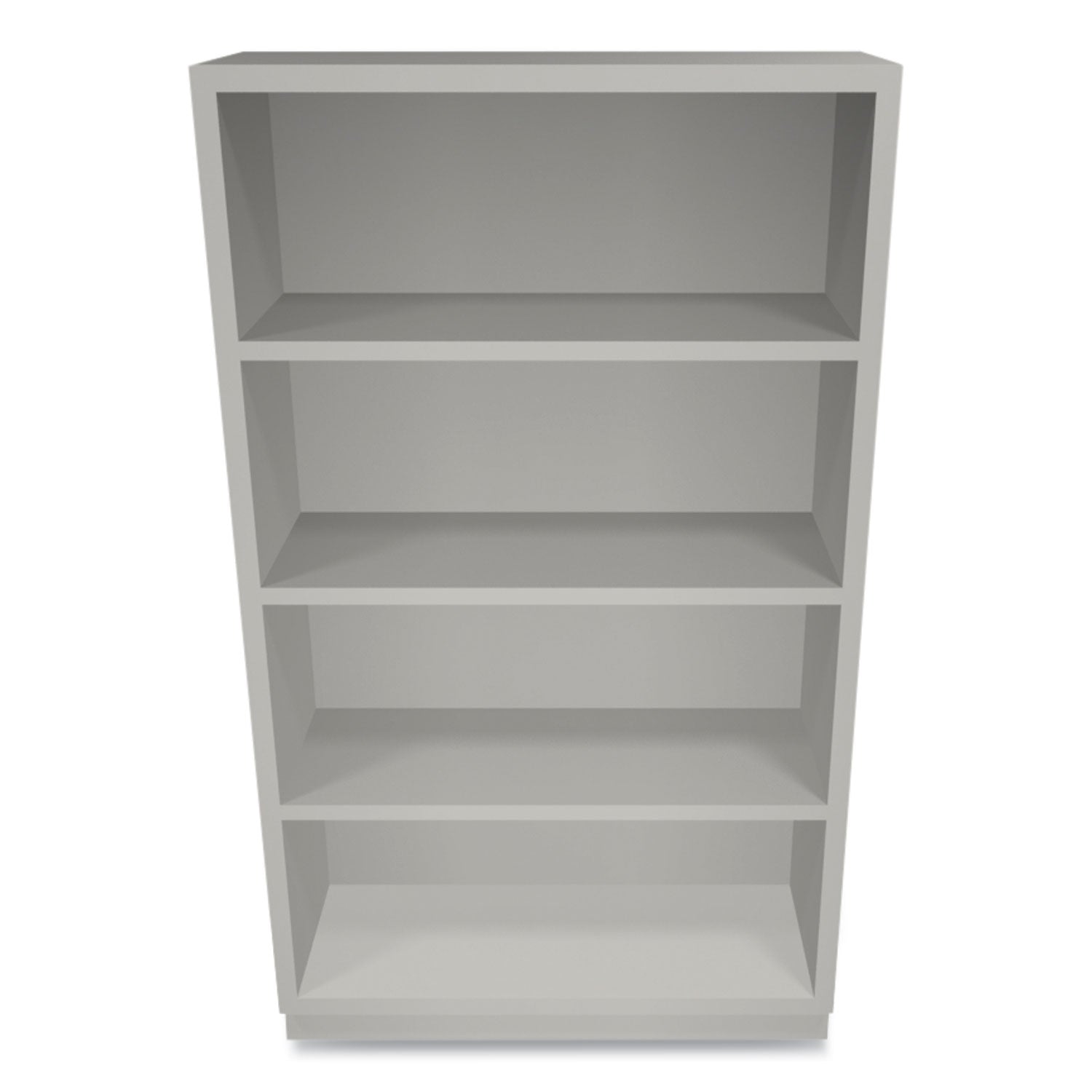 HON® Metal Bookcase, Four-Shelf, 34.5w x 12.63d x 59h, Light Gray