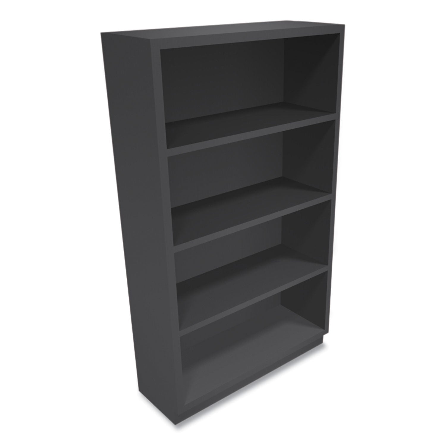 HON® Metal Bookcase, Four-Shelf, 34.5w x 12.63d x 59h, Charcoal