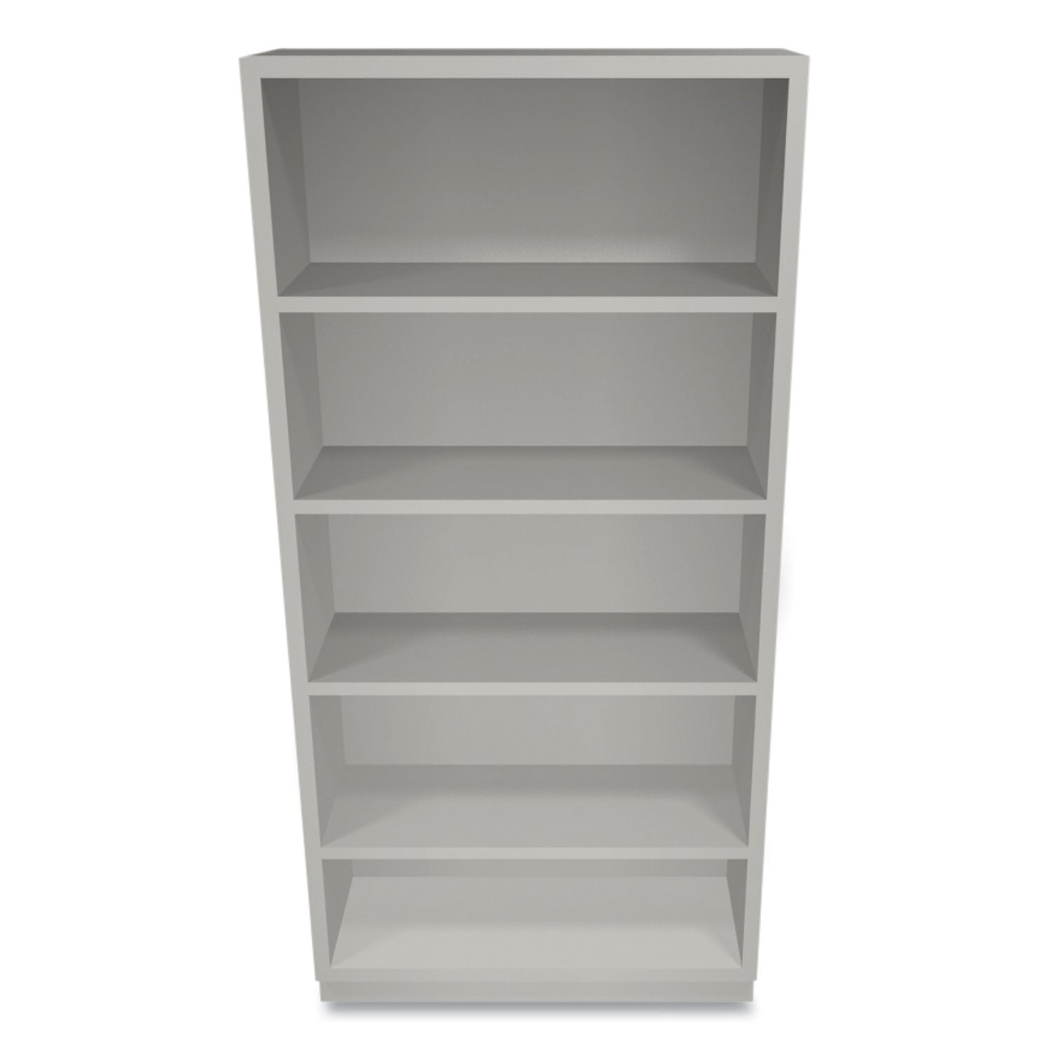 HON® Metal Bookcase, Five-Shelf, 34.5w x 12.63d x 71h, Light Gray