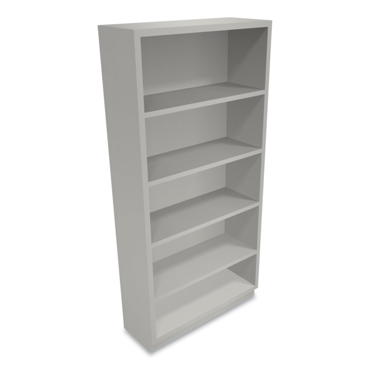 HON® Metal Bookcase, Five-Shelf, 34.5w x 12.63d x 71h, Light Gray