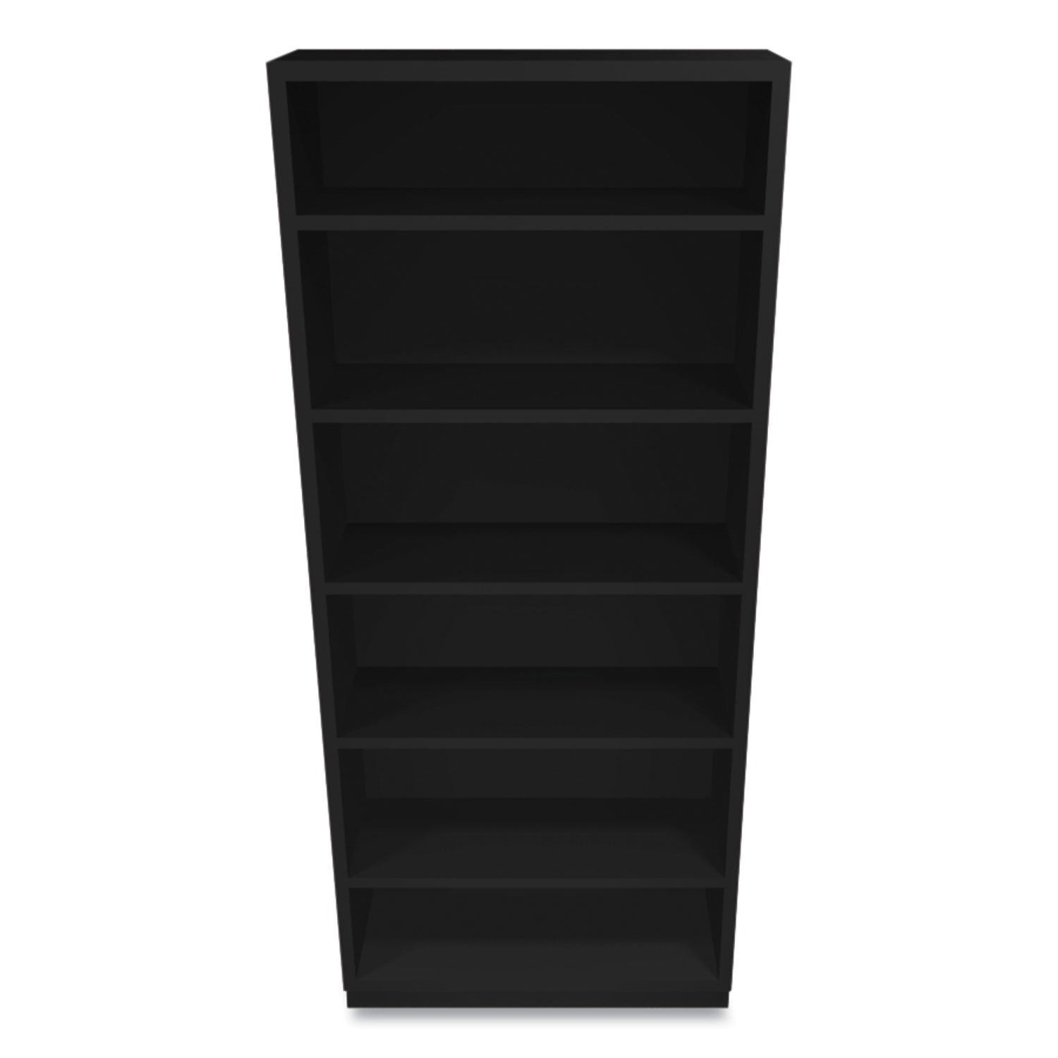 HON® Metal Bookcase, Six-Shelf, 34.5w x 12.63d x 81.13h, Black