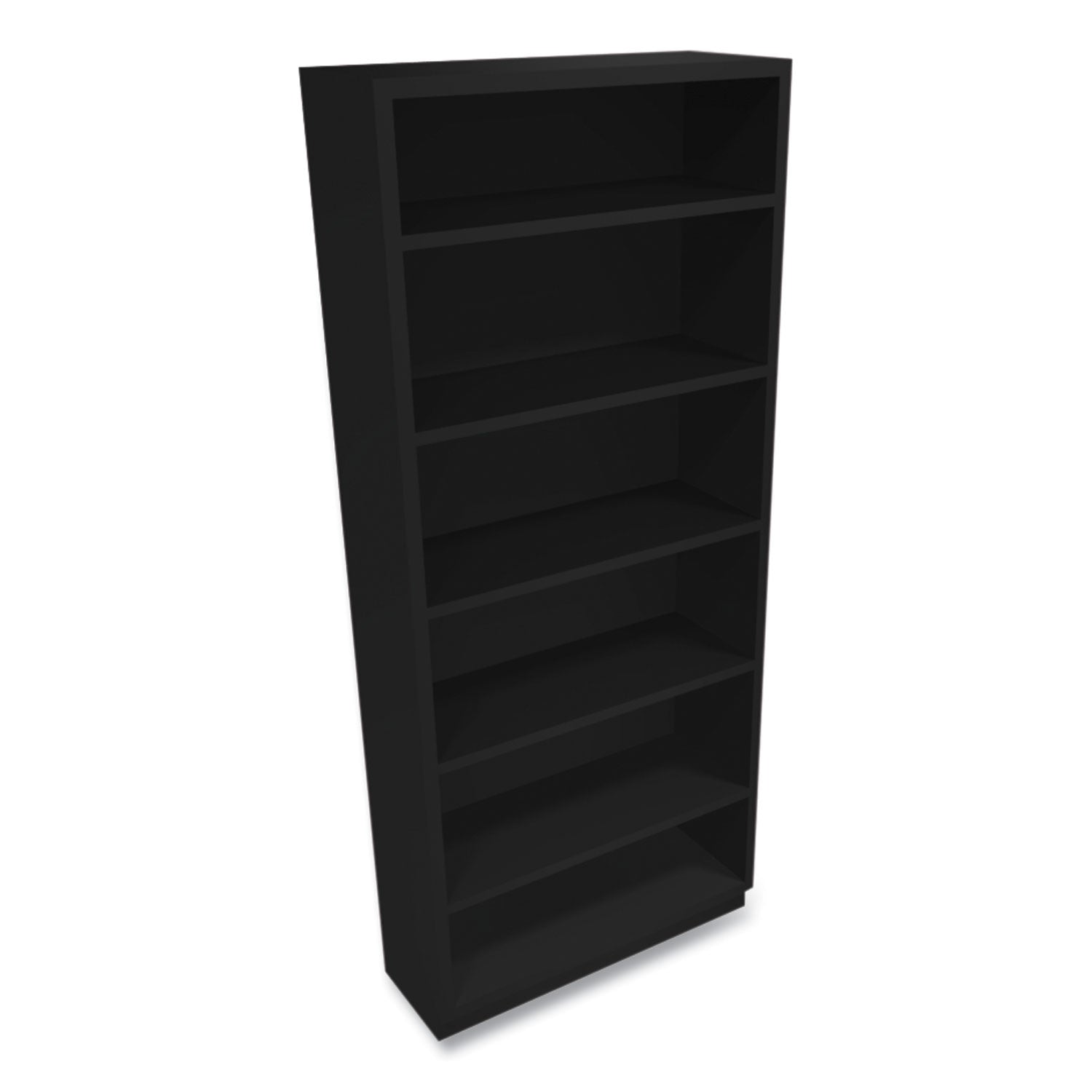 HON® Metal Bookcase, Six-Shelf, 34.5w x 12.63d x 81.13h, Black