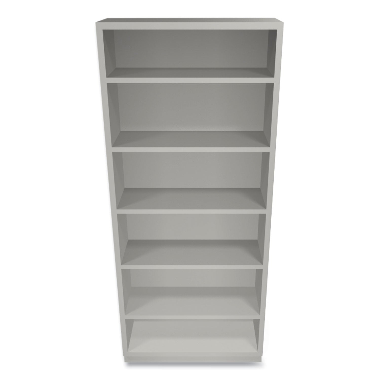 HON® Metal Bookcase, Six-Shelf, 34.5w x 12.63d x 81.13h, Light Gray