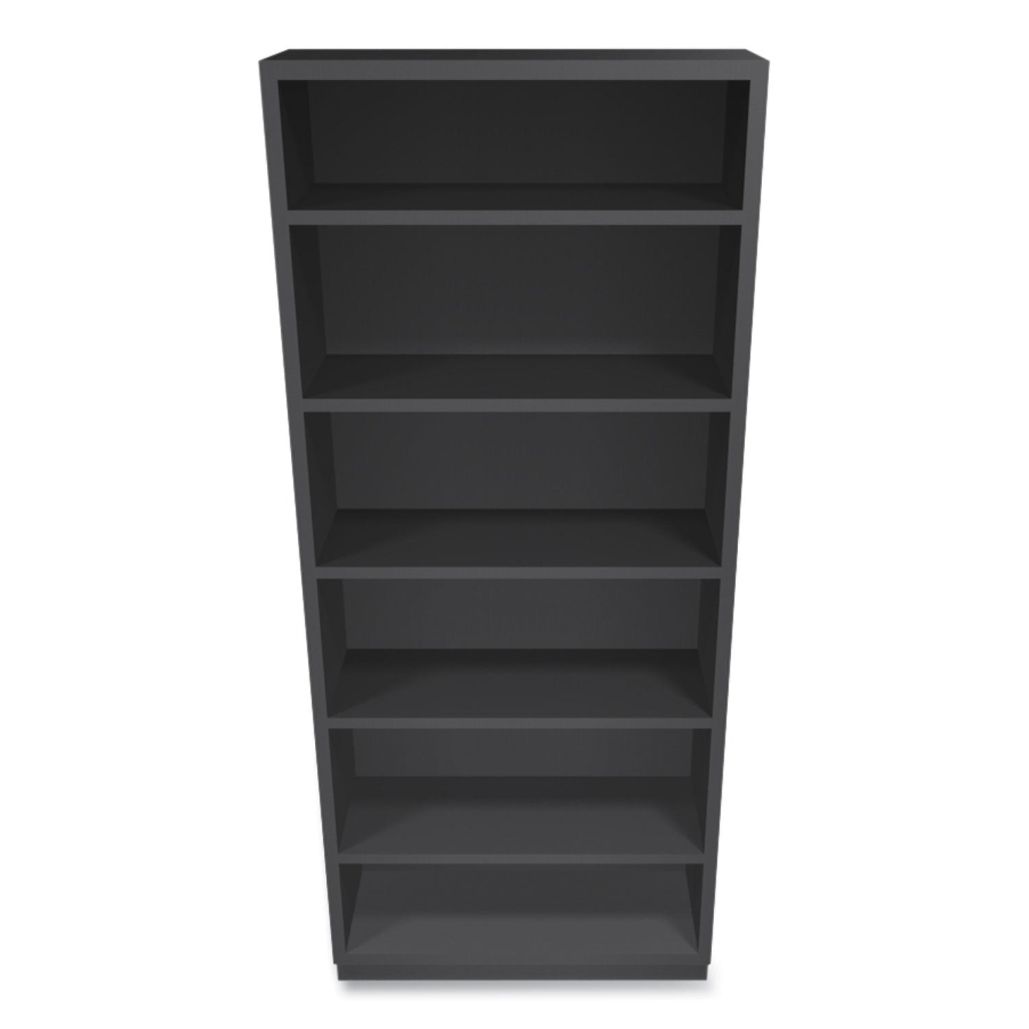 HON® Metal Bookcase, Six-Shelf, 34.5w x 12.63d x 81.13h, Charcoal