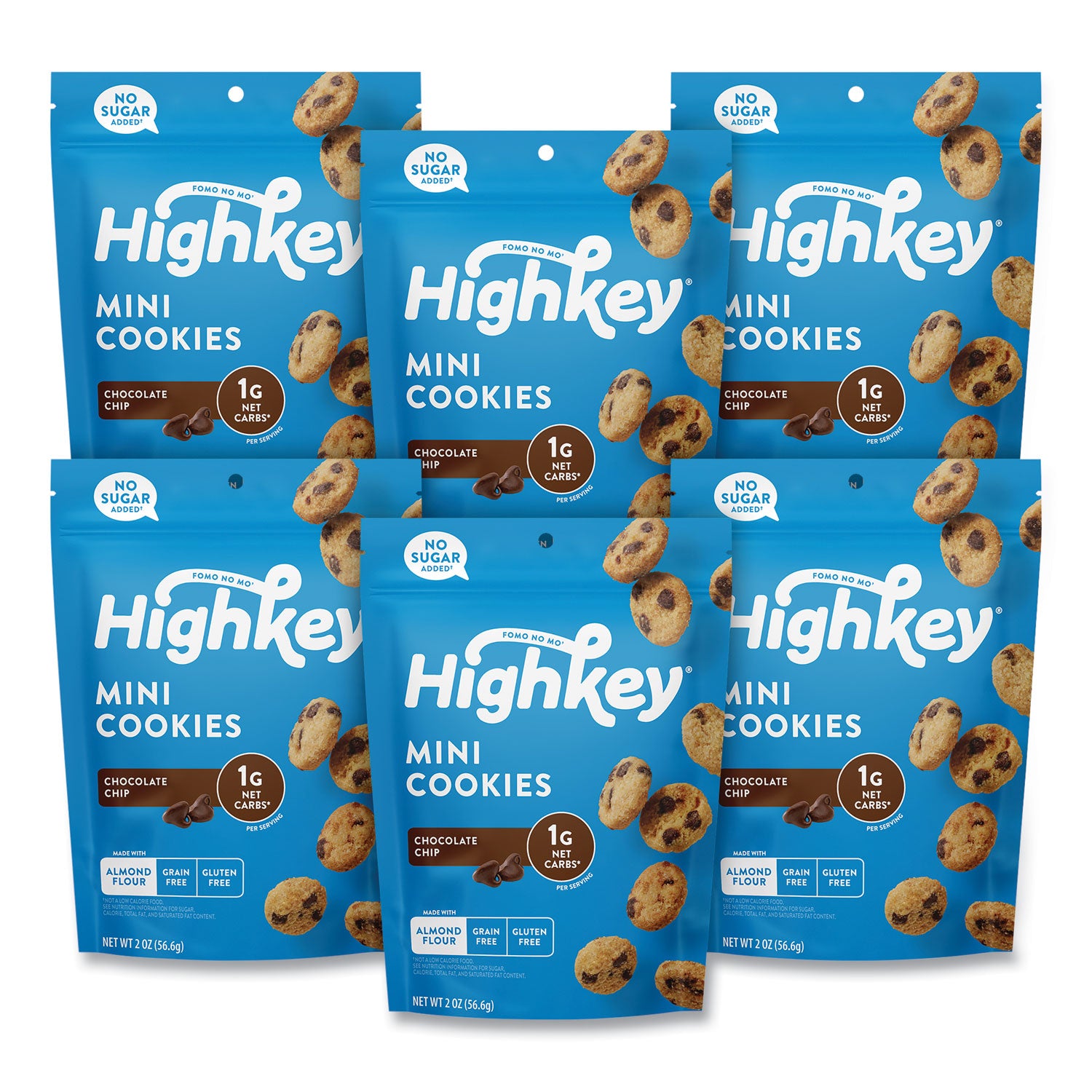 Chocolate Chip Cookies, 2 oz, Bag, 6/Carton