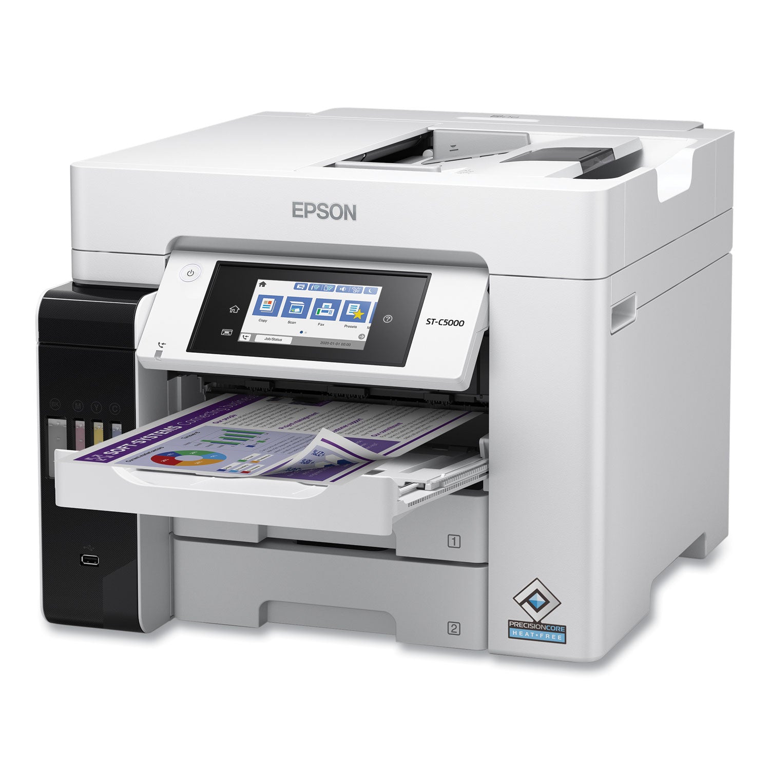 Epson® WorkForce Pro ST-C5000 Supertank Color MFP, Copy/Fax/Print/Scan