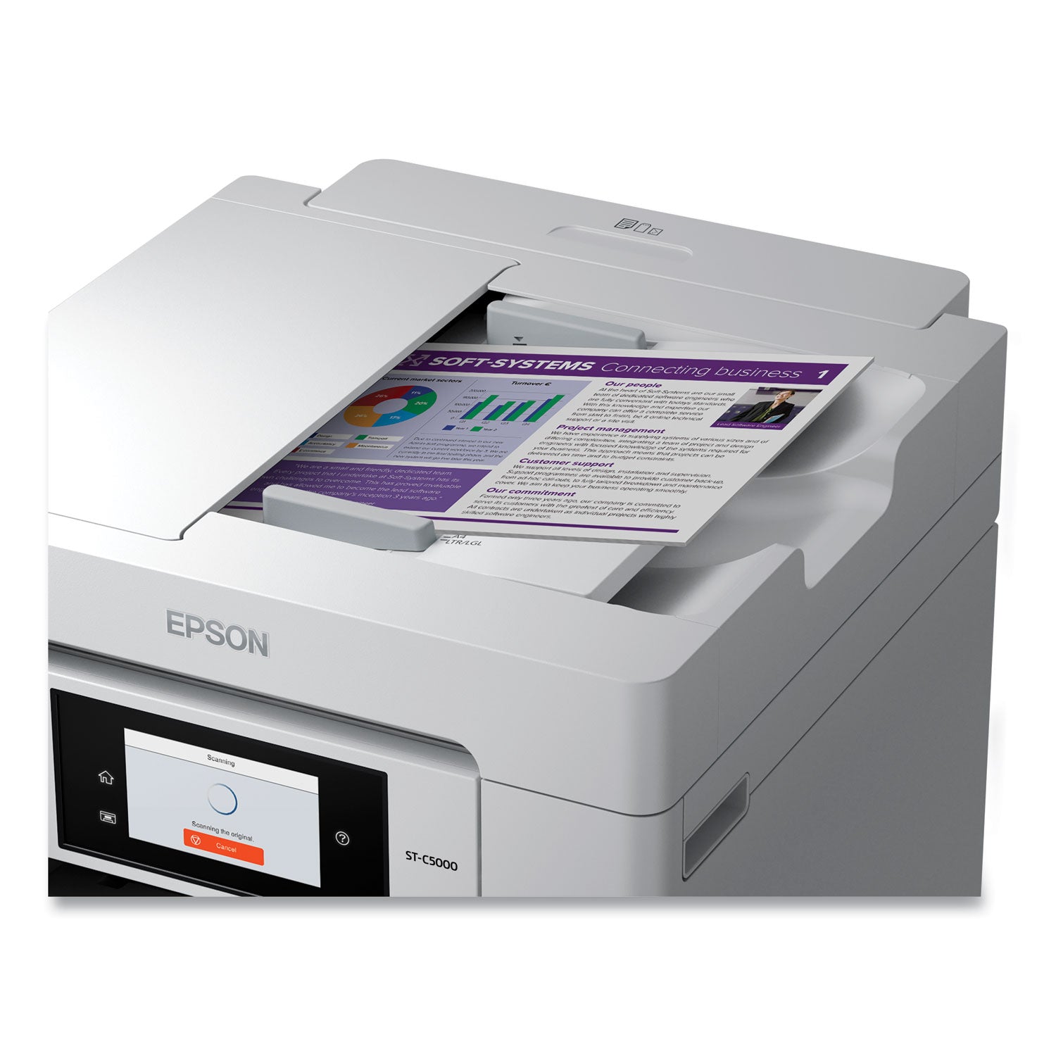 Epson® WorkForce Pro ST-C5000 Supertank Color MFP, Copy/Fax/Print/Scan