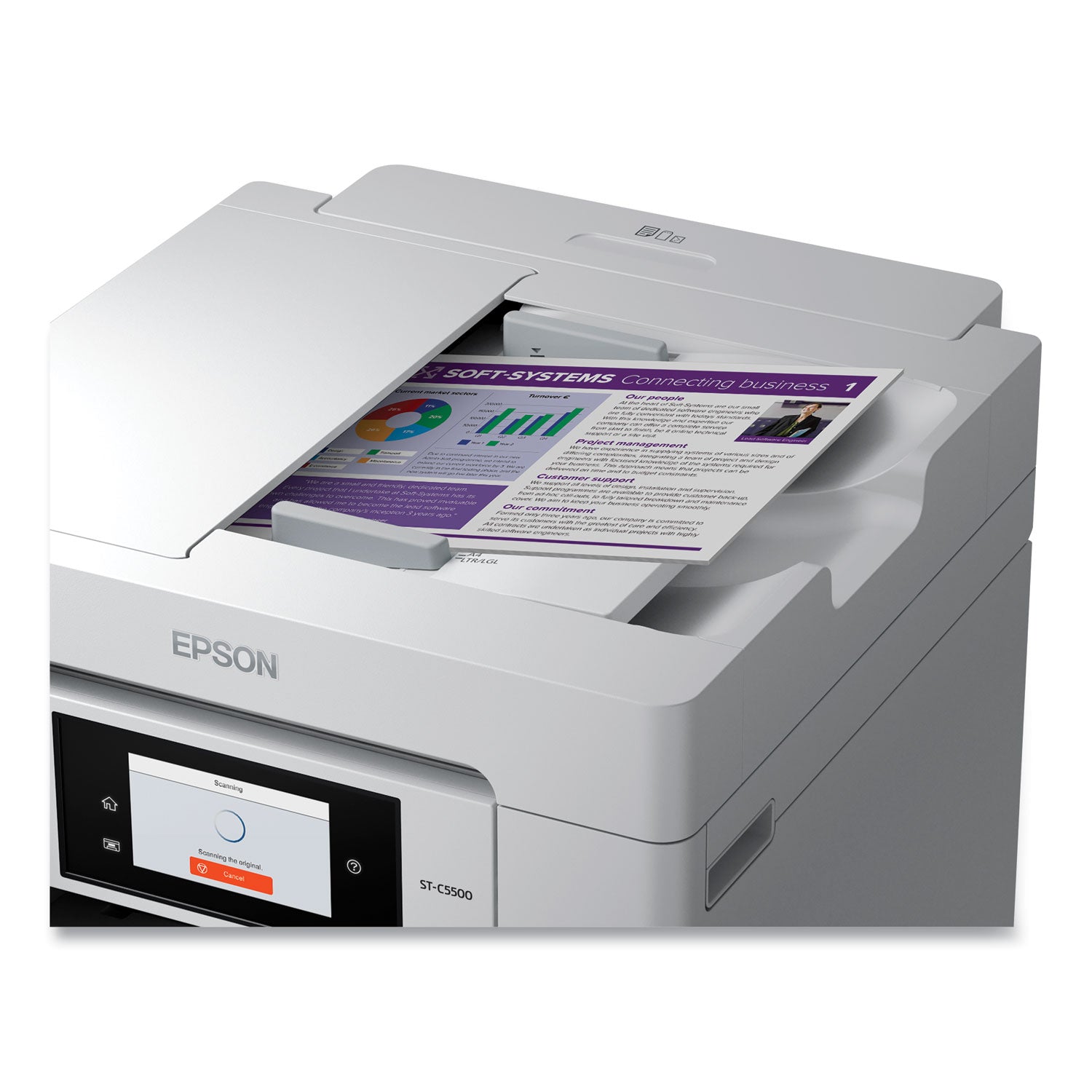 Epson® WorkForce Pro ST-C5500 Supertank Color MFP, Copy/Fax/Print/Scan