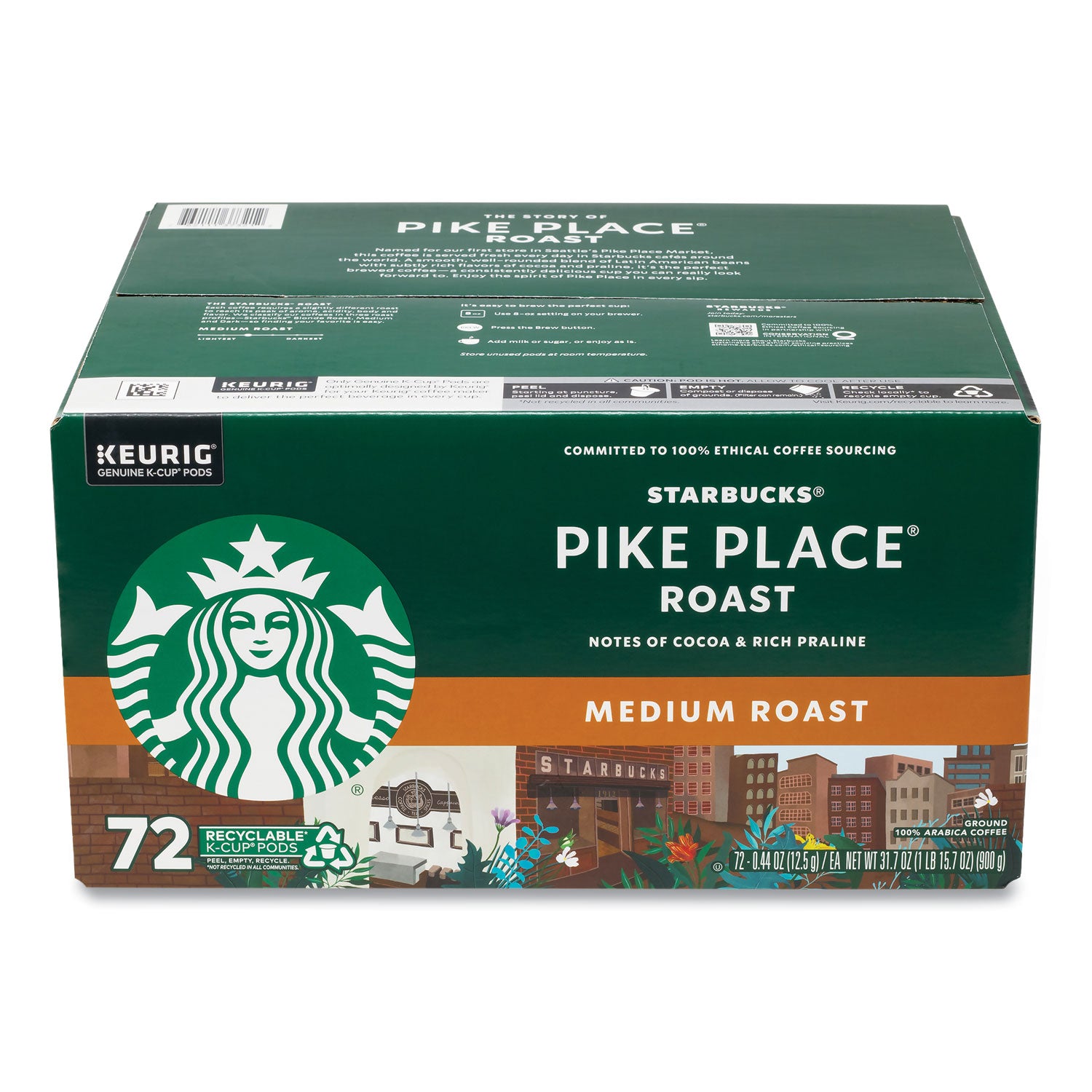 Starbucks® Pike Place Coffee K-Cups, 72/Carton