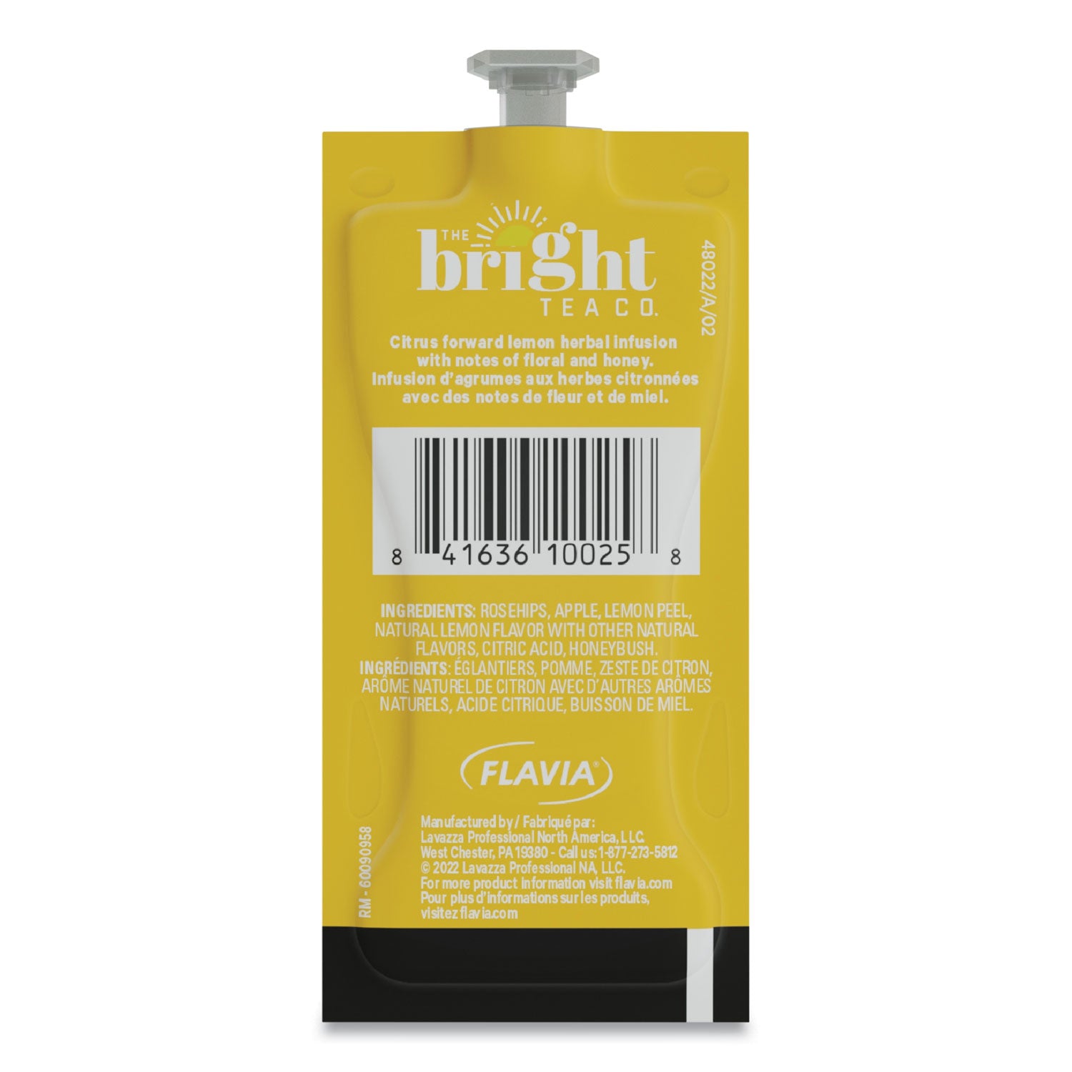 The Bright Tea Co. Lemon Herbal Tea Freshpack, Lemon, 0.11 oz Pouch, 100/Carton FLAVIA® Flipcost