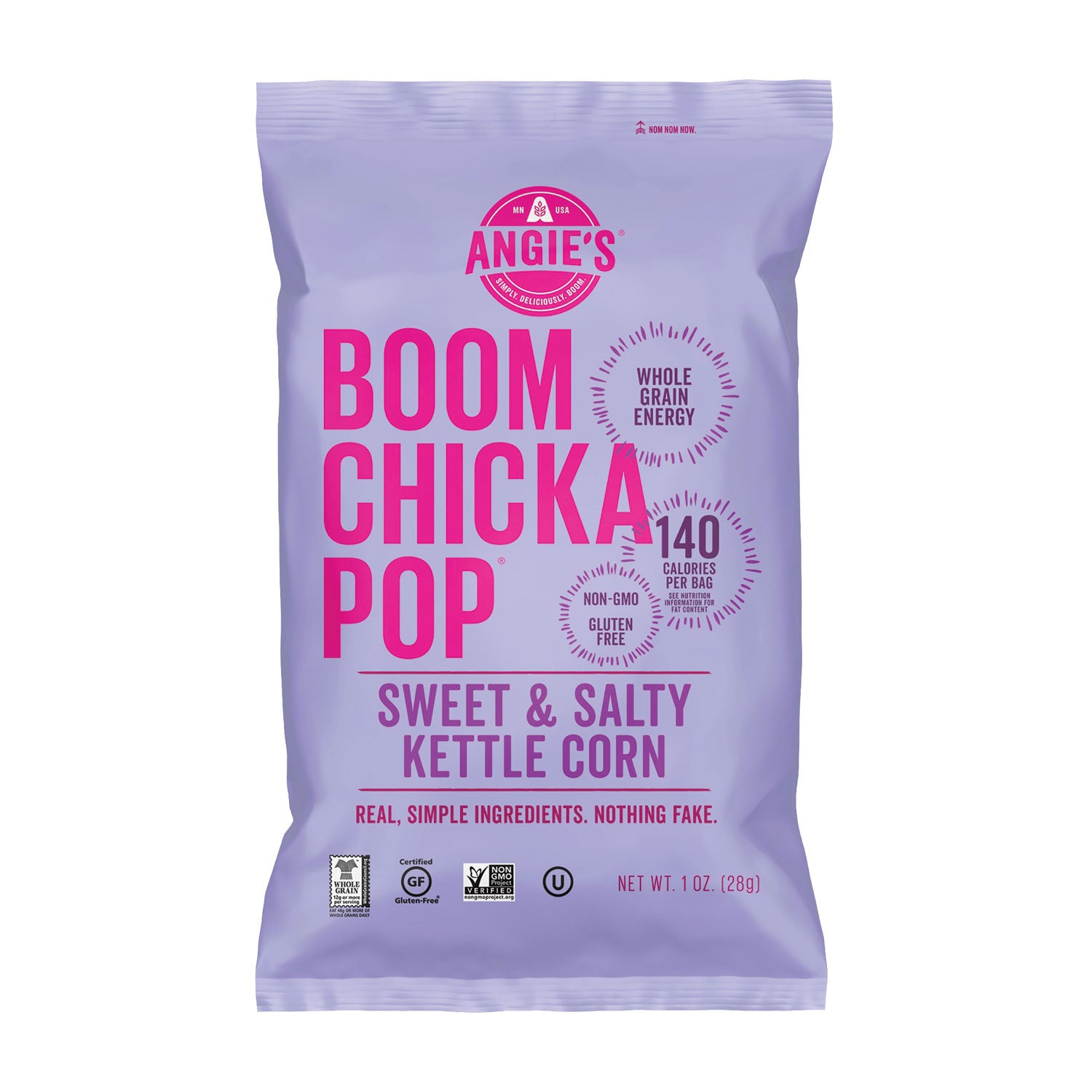 ANGIES® BOOMCHICKAPOP® Popcorn, Sweet and Salty, 1 oz Bag, 24/Carton