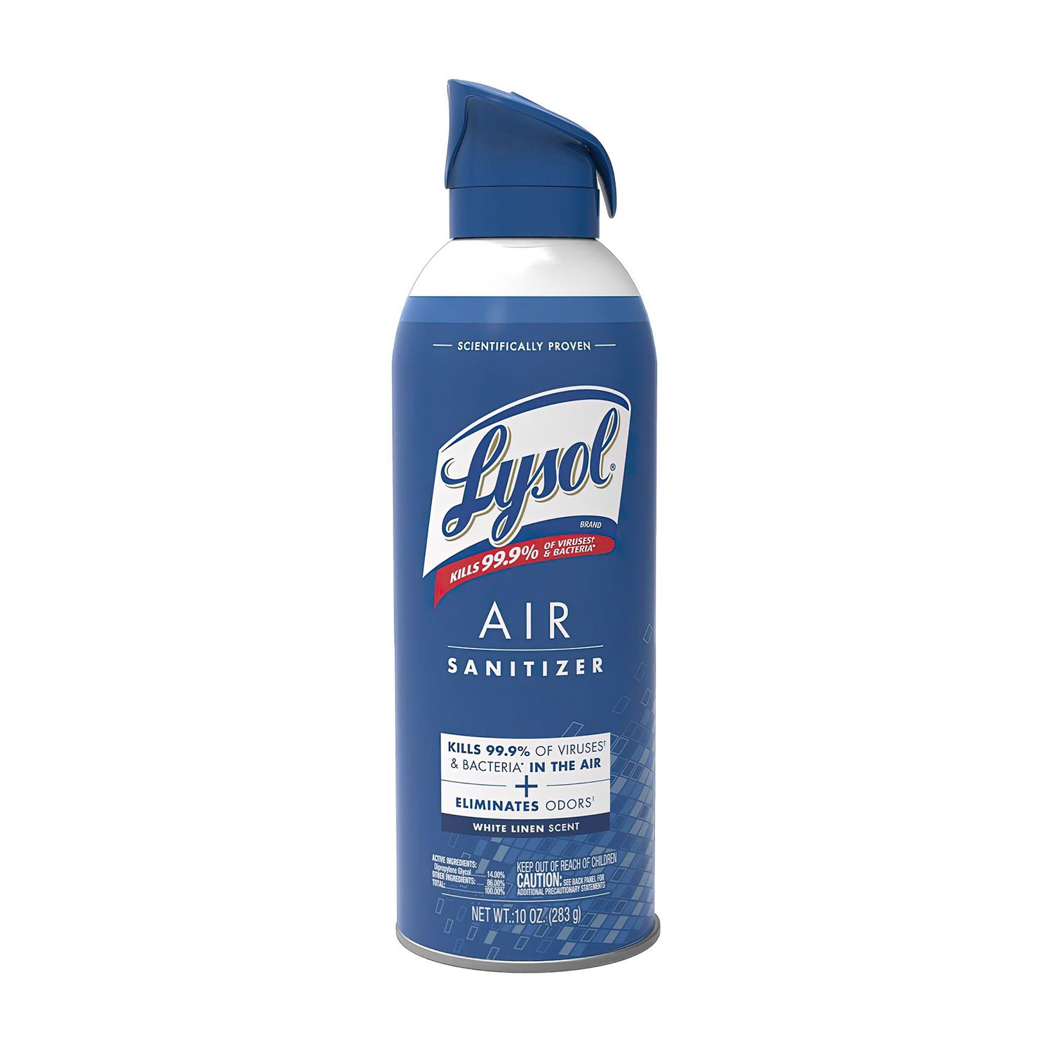 LYSOL® Brand Air Sanitizer Spray, White Linen, 10 oz Aerosol Spray, 6/Carton