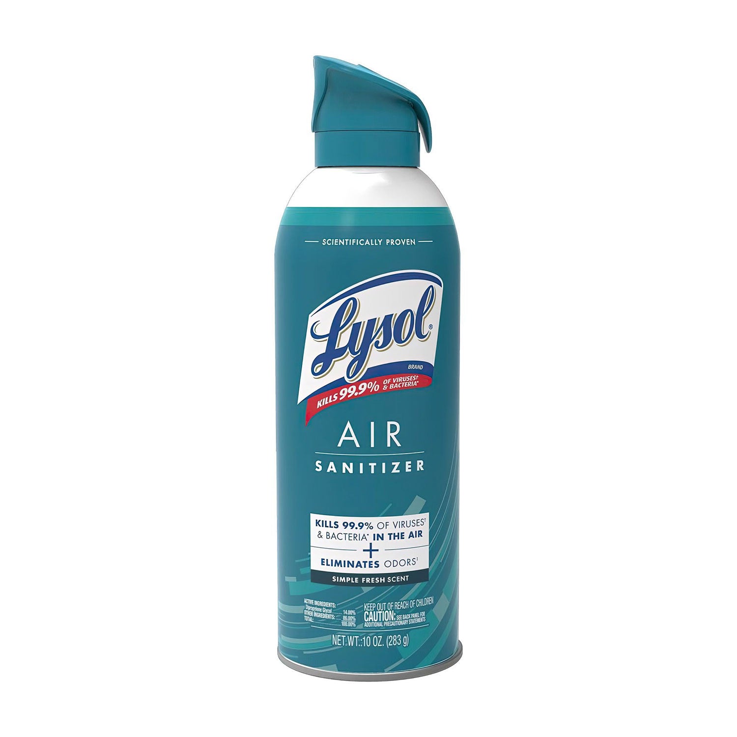 LYSOL® Brand Air Sanitizer Spray, Simple Fresh, 10 oz Aerosol Spray, 6/Carton