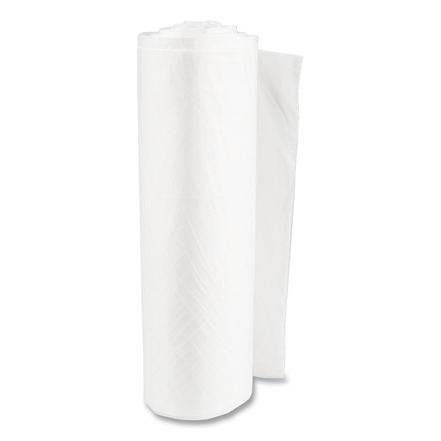 Inteplast Group High-Density Commercial Can Liner Value Pack, 60 gal, 14 mic, 38" x 58", Clear, Interleaved Roll, 25 Bags/Roll, 8 Rolls/CT