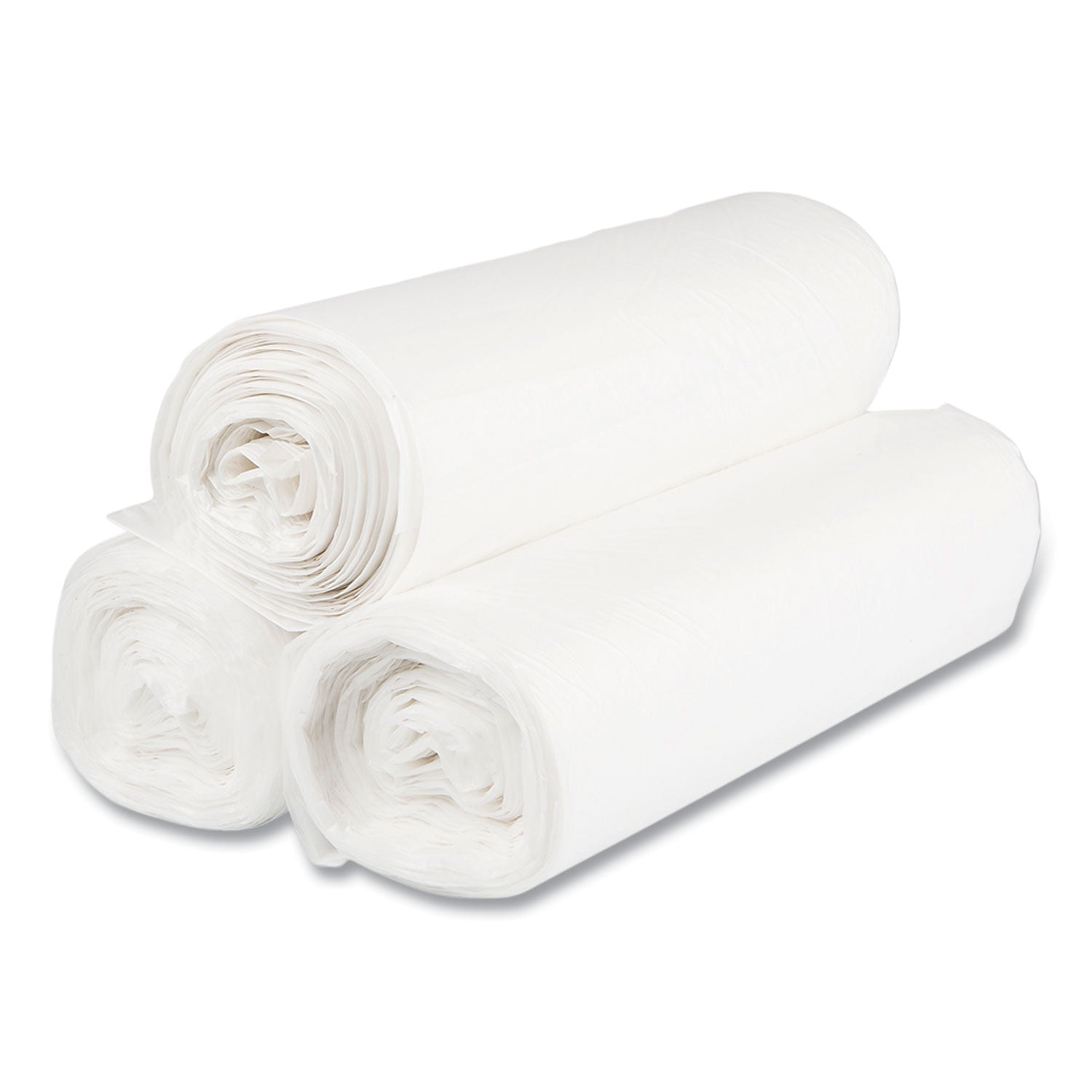 Inteplast Group High-Density Commercial Can Liner Value Pack, 60 gal, 14 mic, 38" x 58", Clear, Interleaved Roll, 25 Bags/Roll, 8 Rolls/CT