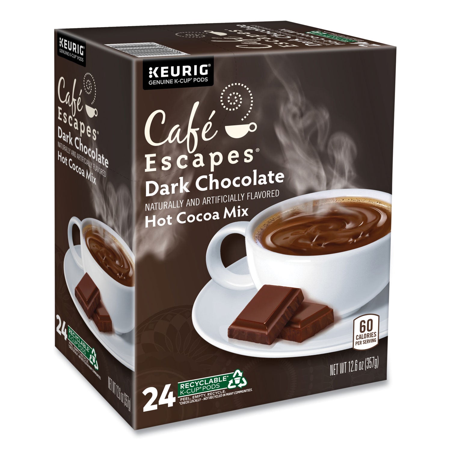 Café Escapes® Cafe Escapes Dark Chocolate Hot Cocoa K-Cups, 24/Box