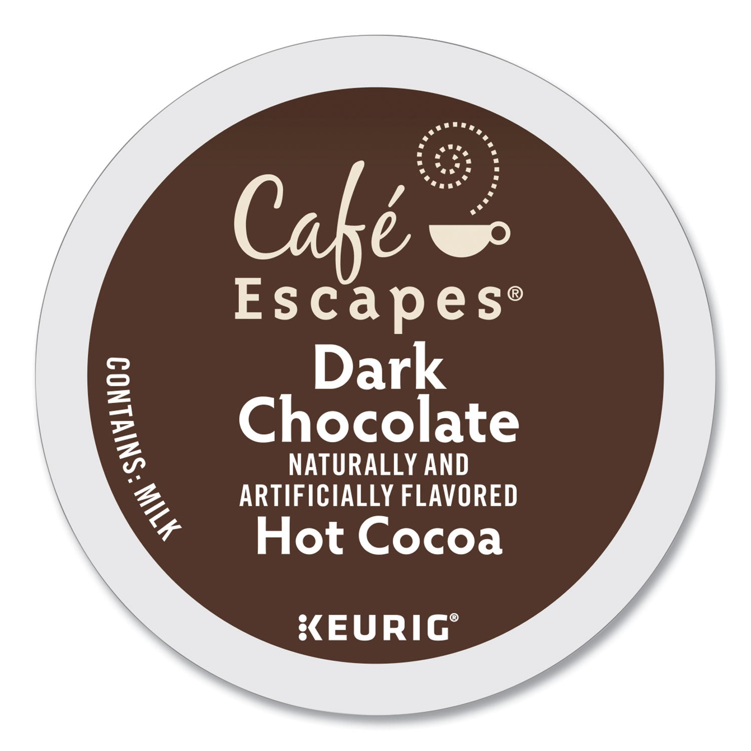 Café Escapes® Dark Chocolate Hot Cocoa K-Cups, 24/Box, 4 Box/Carton