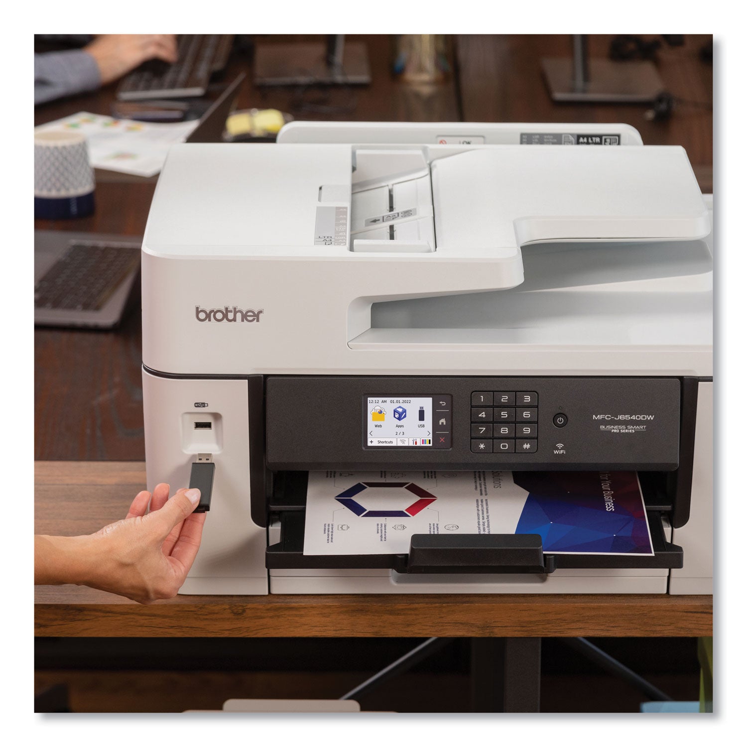 Brother MFC-J6540DW Business Color All-in-One Inkjet Printer, Copy/Fax/Print/Scan