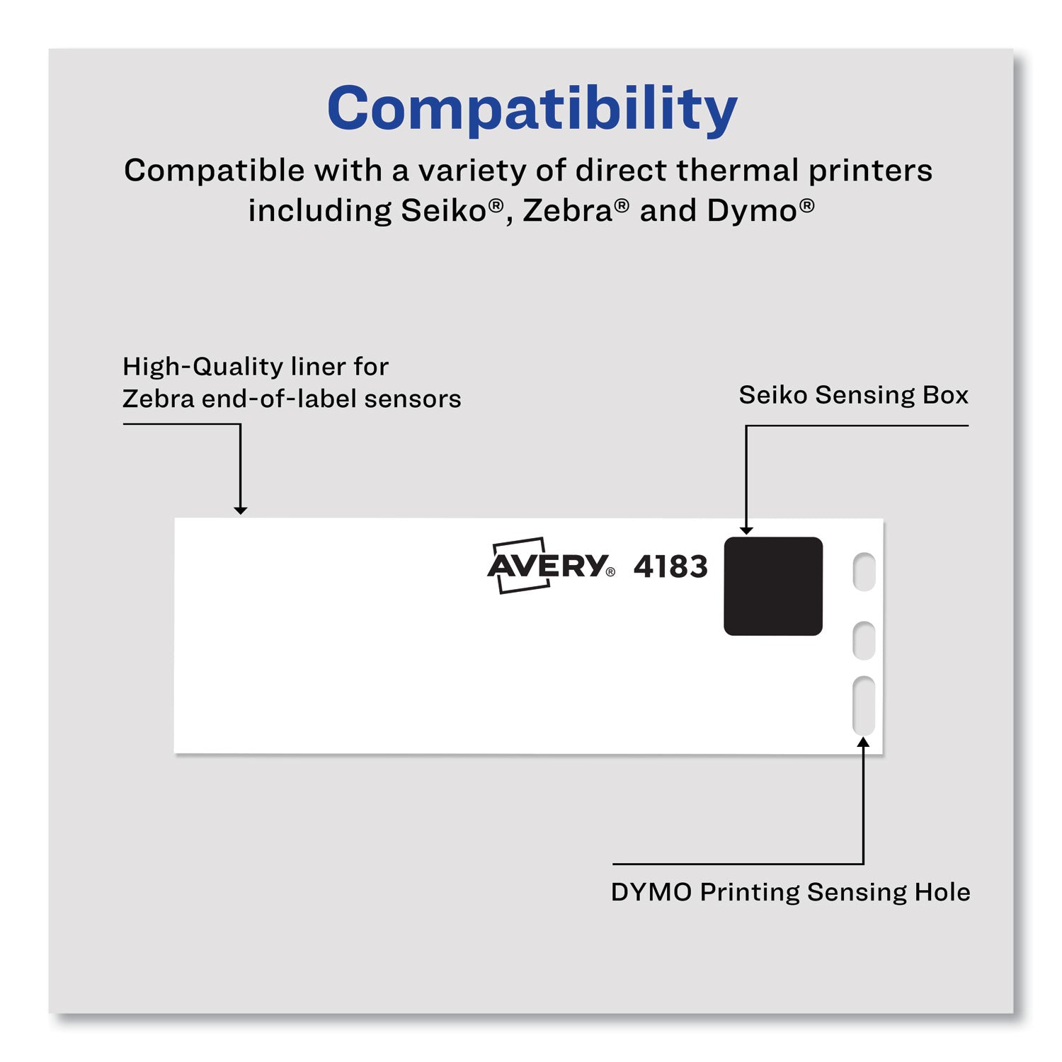 Avery® Multipurpose Thermal Labels, 3.5 x 1.3, White, 350/Roll, 2 Rolls/Box