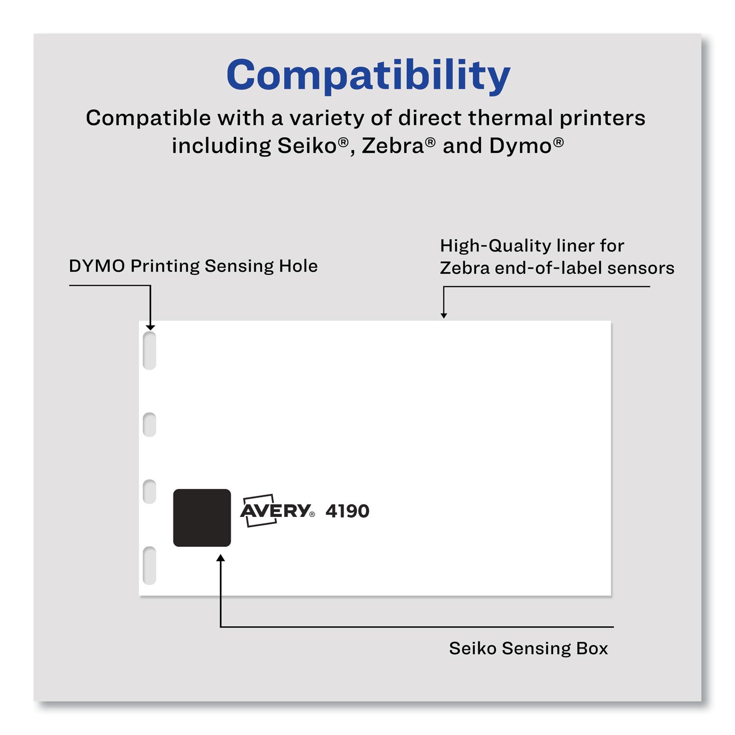 Avery® Multipurpose Thermal Labels, 4 x 2.94, 300/Roll, 1 Roll/Box