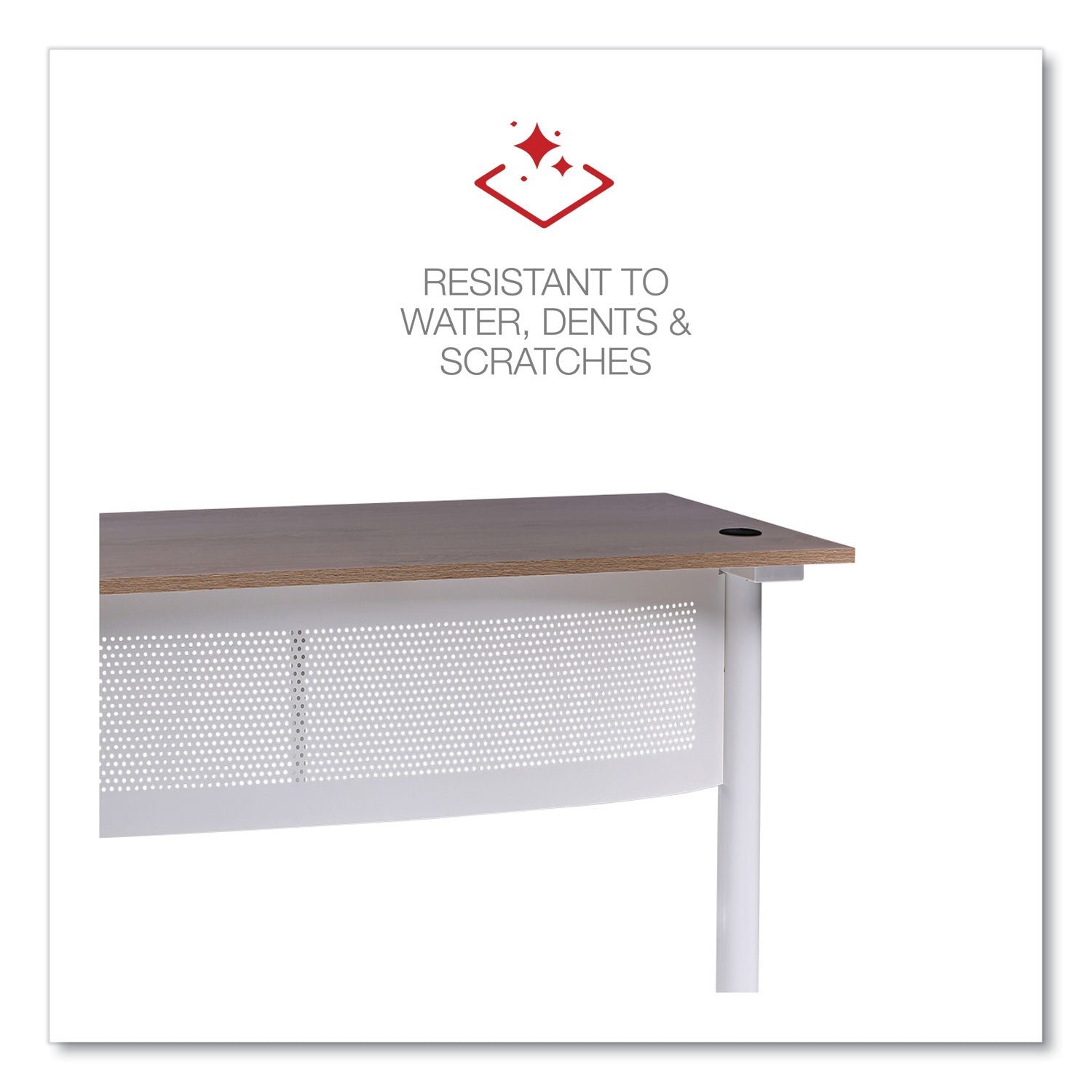 Workspace by Alera® L-Shaped Writing Desk, 59.05" x 59.05" x 29.53", Beigewood/White