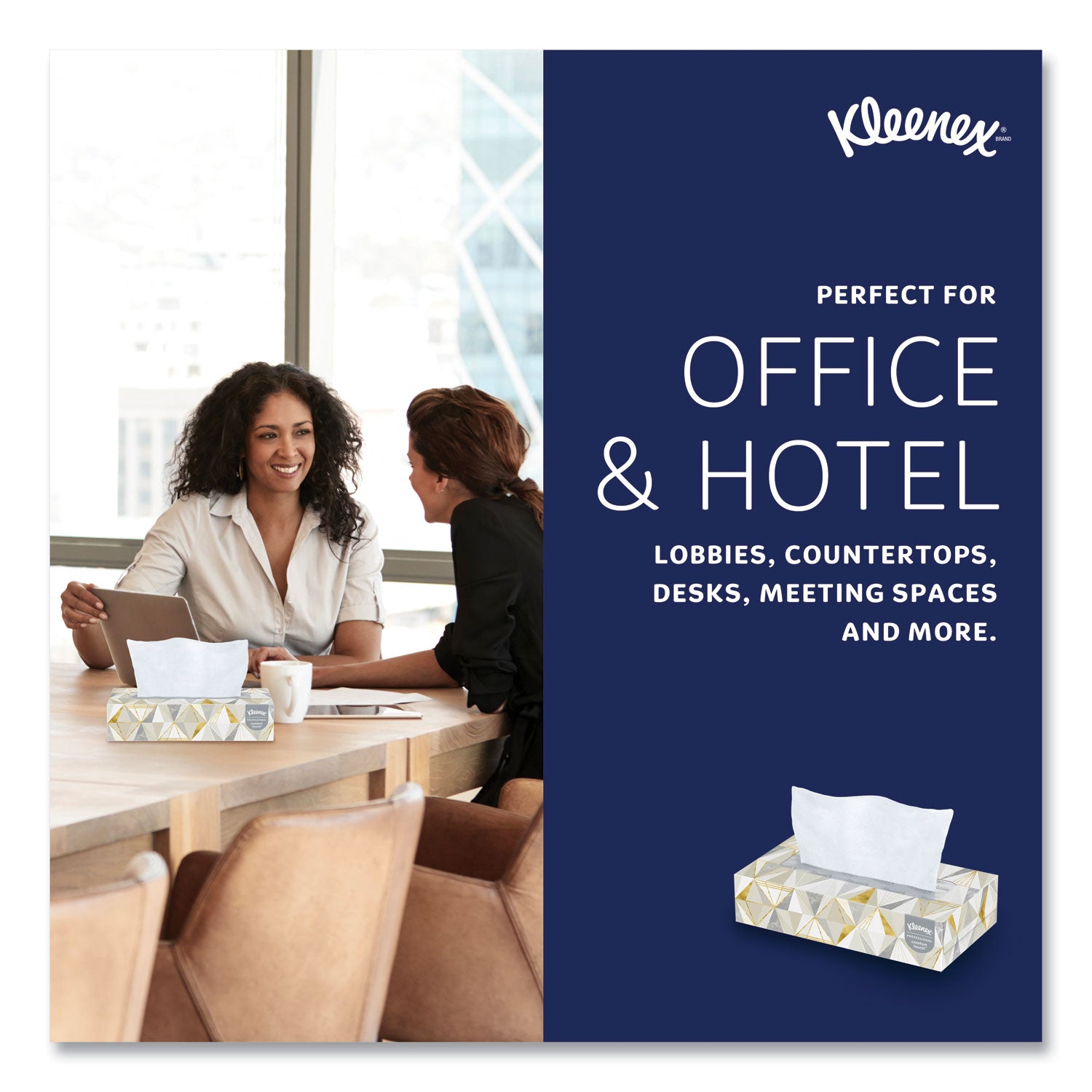 Kleenex® White Facial Tissue for Business, 2-Ply, 125 Sheets/Box, 12 Boxes/Carton