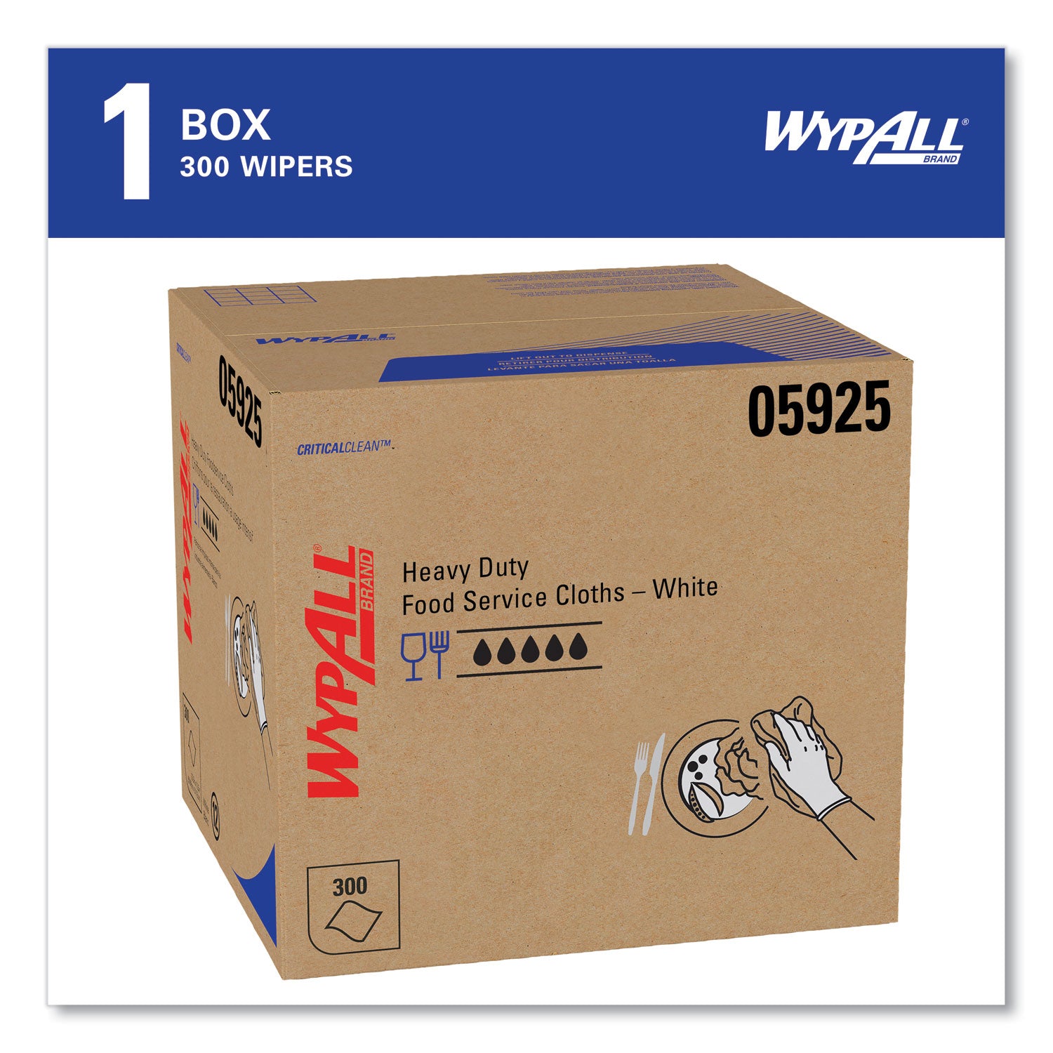 WypAll® X70 Wipers, Kimfresh Antimicrobial, 12.5 x 23.5, Unscented, White, 300/Carton