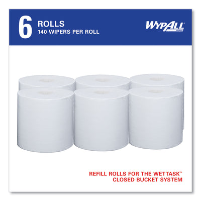 WypAll® Critical Clean Wipers for Bleach, Disinfectants, Sanitizers WetTask Customizable Wet Wiping System, 90/Roll, 6 Rolls/Carton - Flipcost