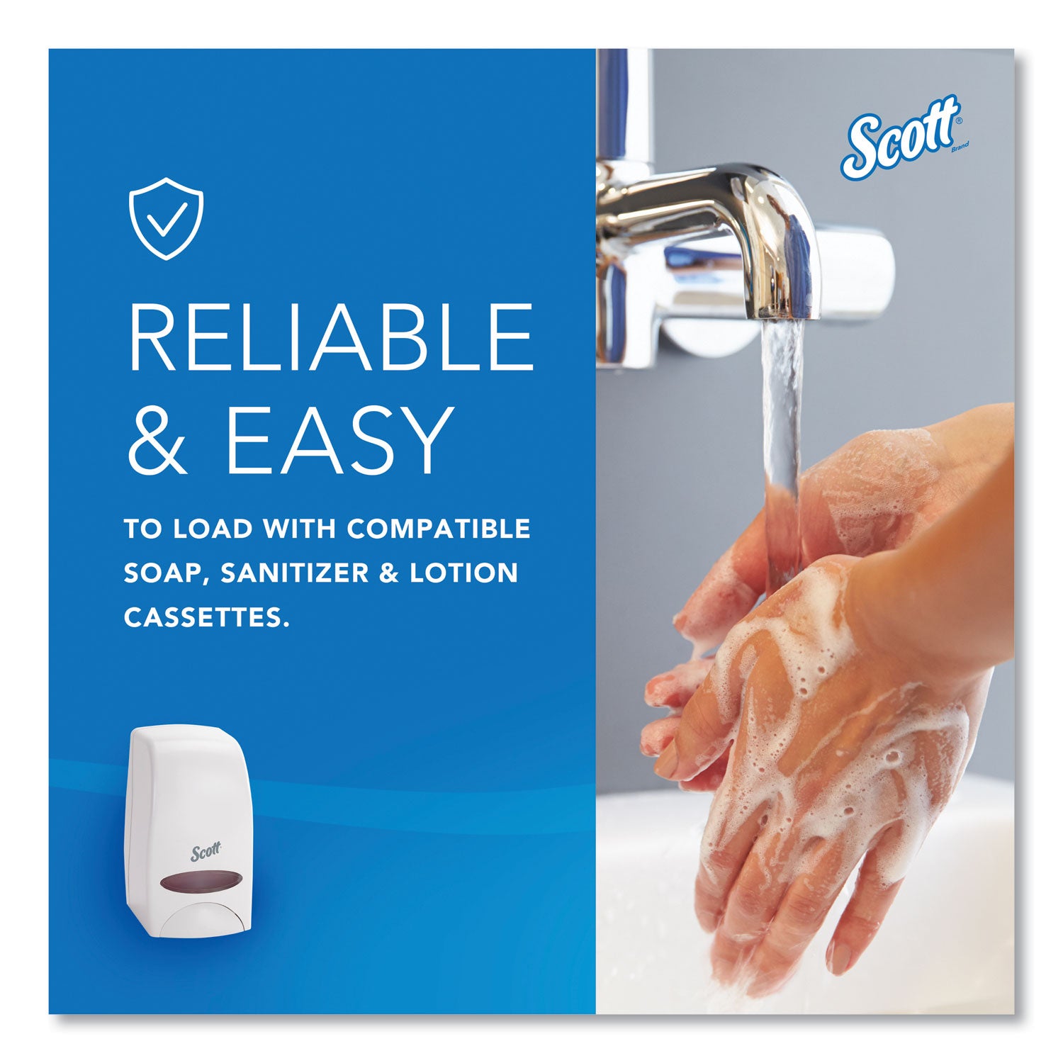 Essential Manual Skin Care Dispenser, 1,000 mL, 5 x 5.25 x 8.38, White