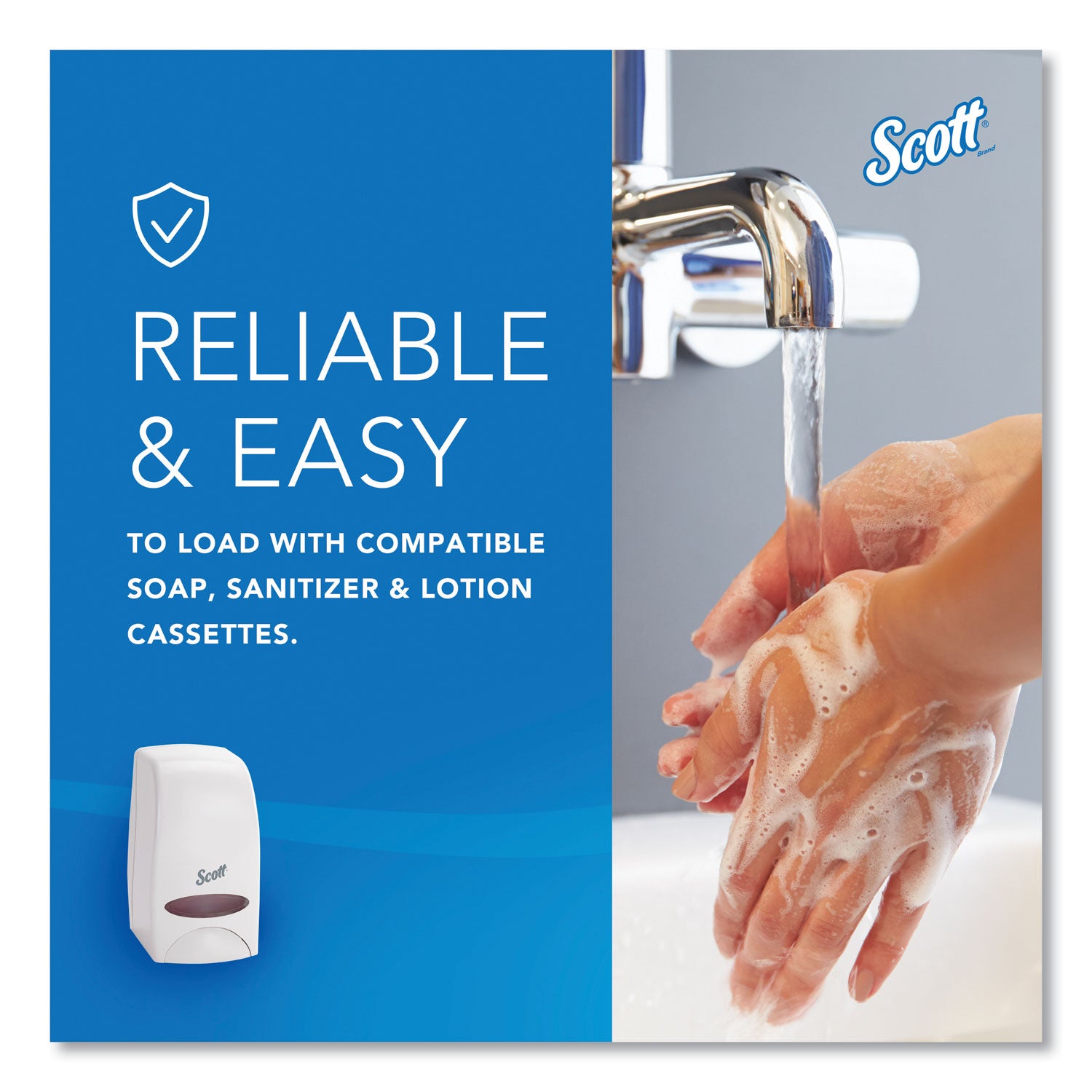 Scott® Essential Manual Skin Care Dispenser, 1,000 mL, 5 x 5.25 x 8.38, White