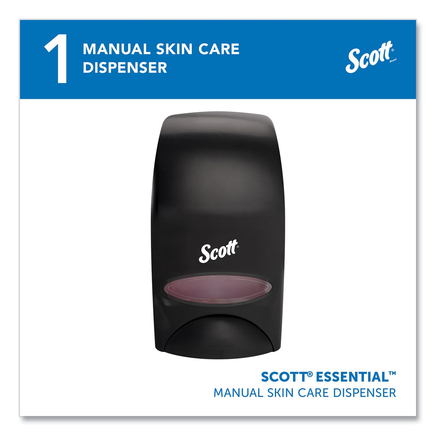 Scott® Essential Manual Skin Care Dispenser, For Traditional Business, 1,000 mL, 5 x 5.25 x 8.38, Black