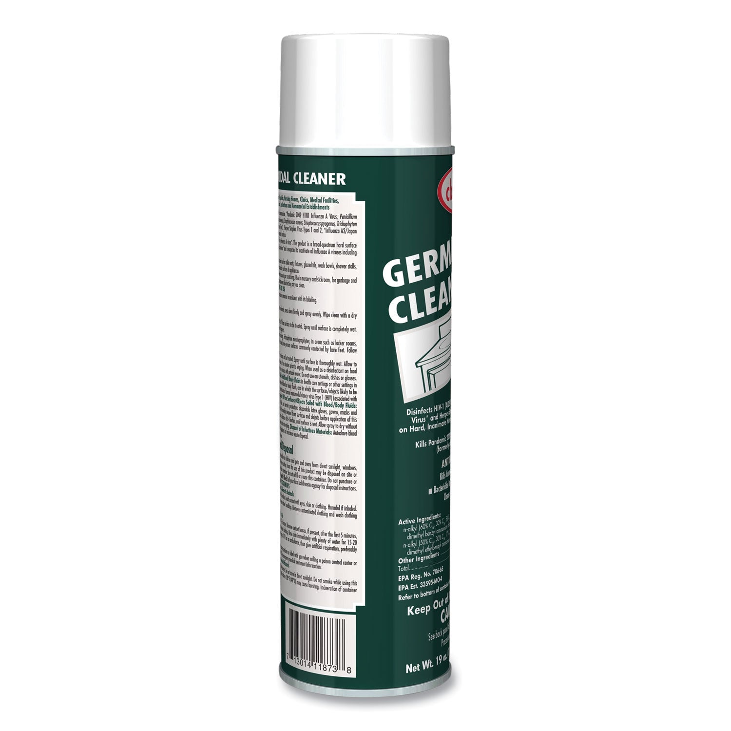 Claire® Germicidal Cleaner, Floral Scent, 19 oz Aerosol Spray