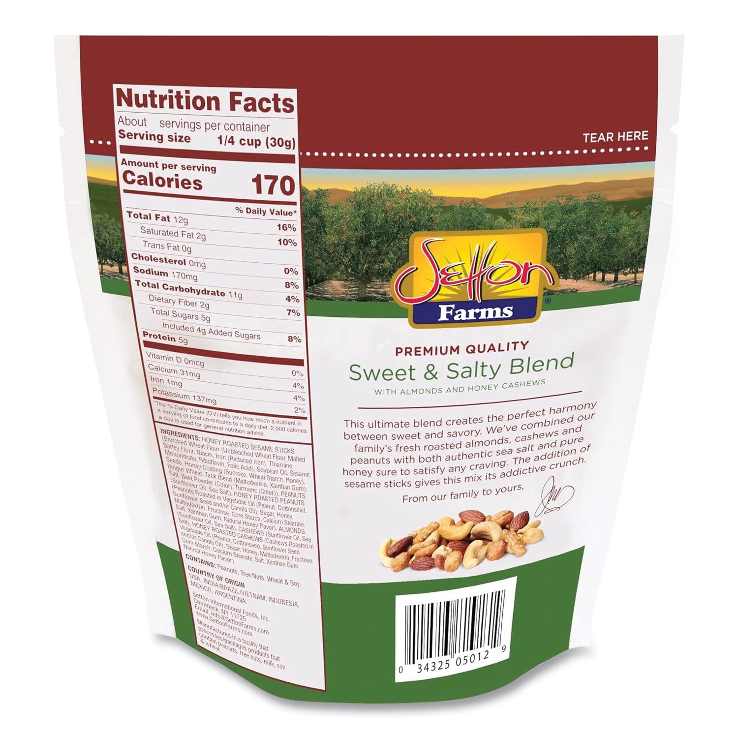 Setton Farms® Sweet and Salty Blend, 4 oz Bag, 10/Carton