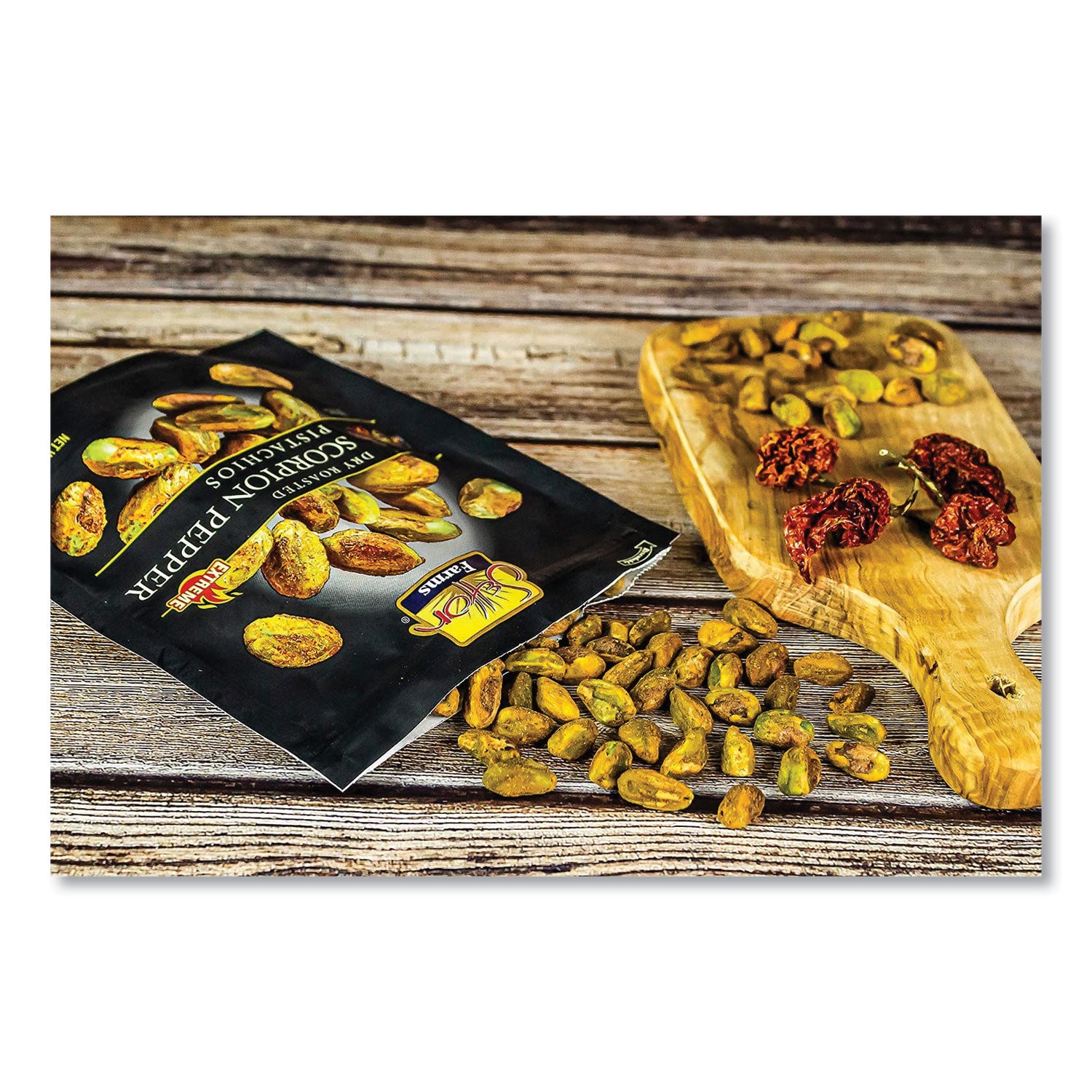 Setton Farms® Scorpion Pepper Pistachios, 2.5 oz Bag, 8/Carton