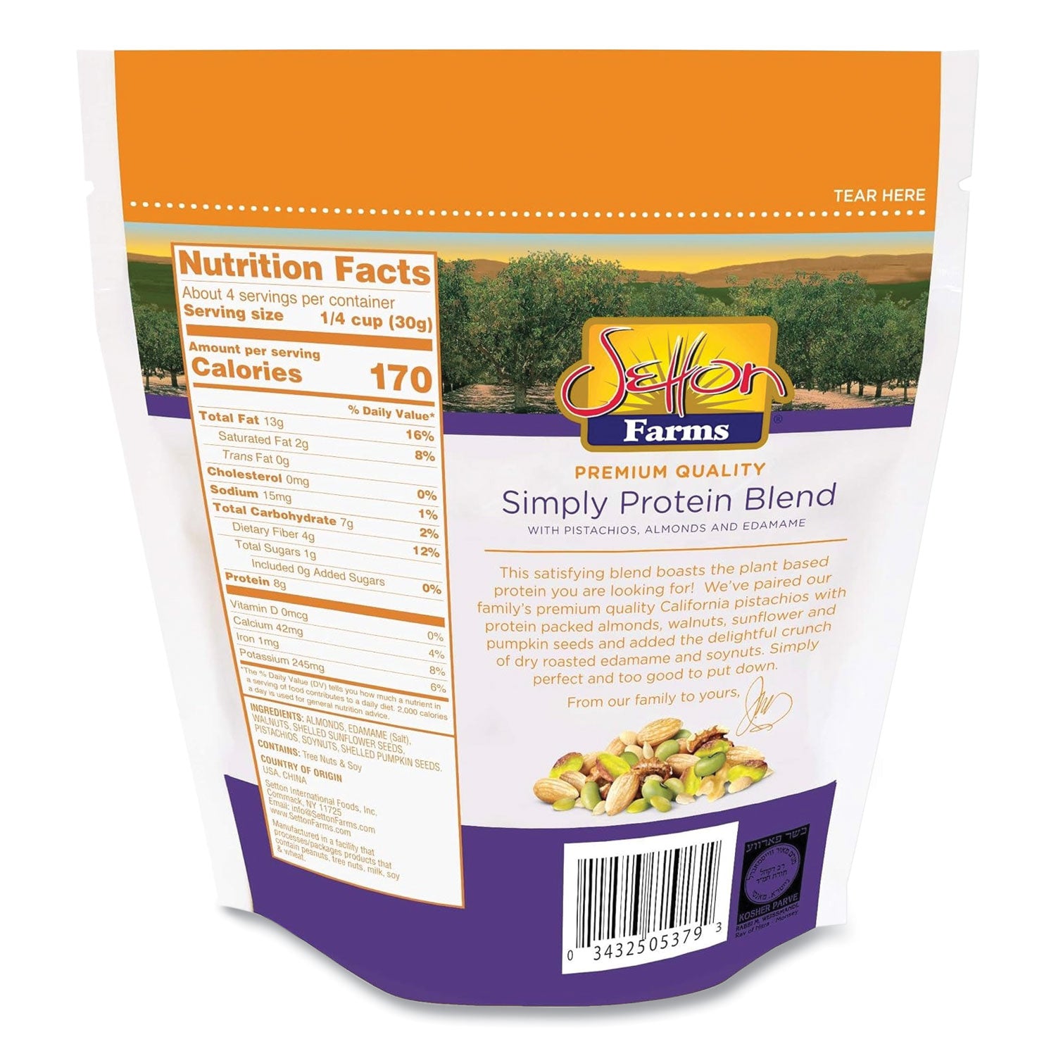 Setton Farms® Simply Protein Blend, 4 oz Bag, 10/Carton