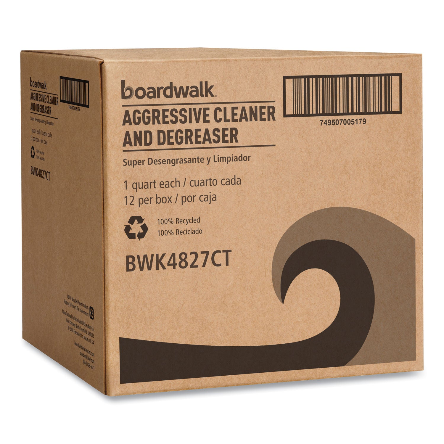 Boardwalk® Aggressive Cleaner and Degreaser, Lemon Scent, 32 oz Bottle, 12/Carton