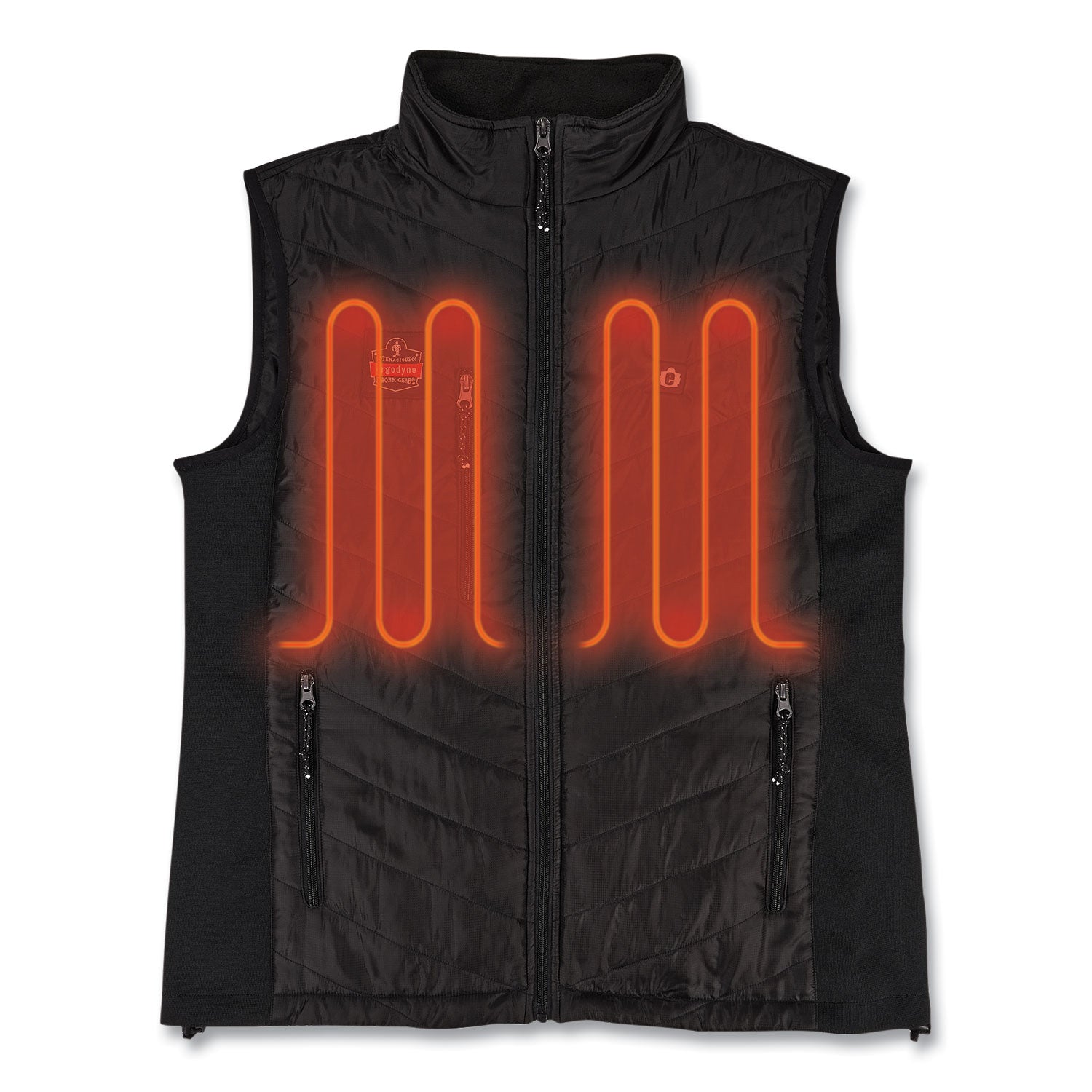 N-Ferno 6495 Rechargeable Heated Vest with Battery Power Bank, Fleece/Polyester, Large, Black ergodyne® Flipcost