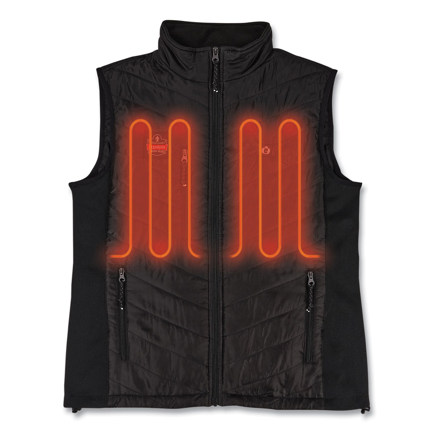 N-Ferno 6495 Rechargeable Heated Vest with Batter Power Bank, Fleece/Polyester, Small, Black ergodyne® Flipcost