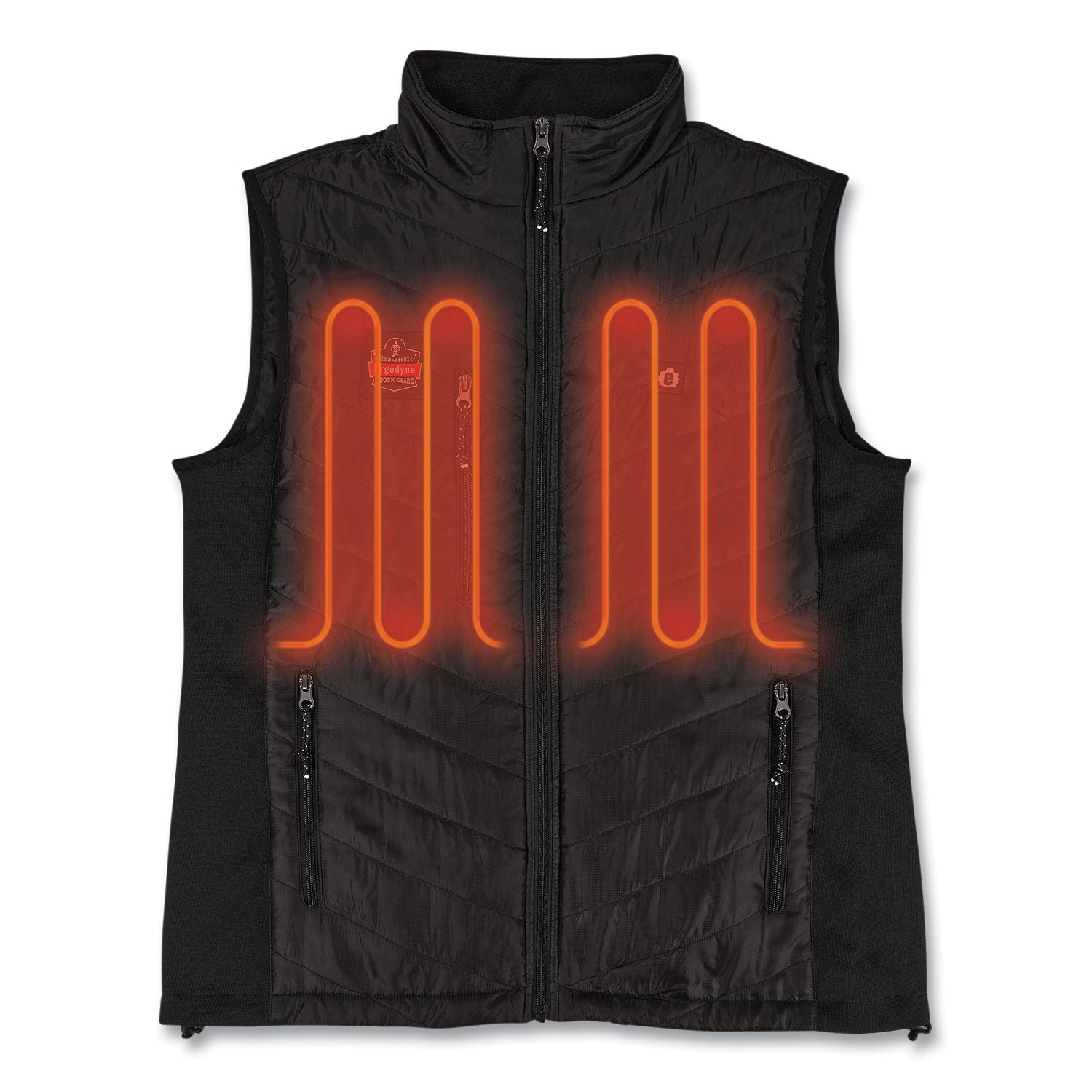 N-Ferno 6495 Rechargeable Heated Vest with Battery Power Bank, Fleece/Polyester, 3X-Large, Black ergodyne® Flipcost