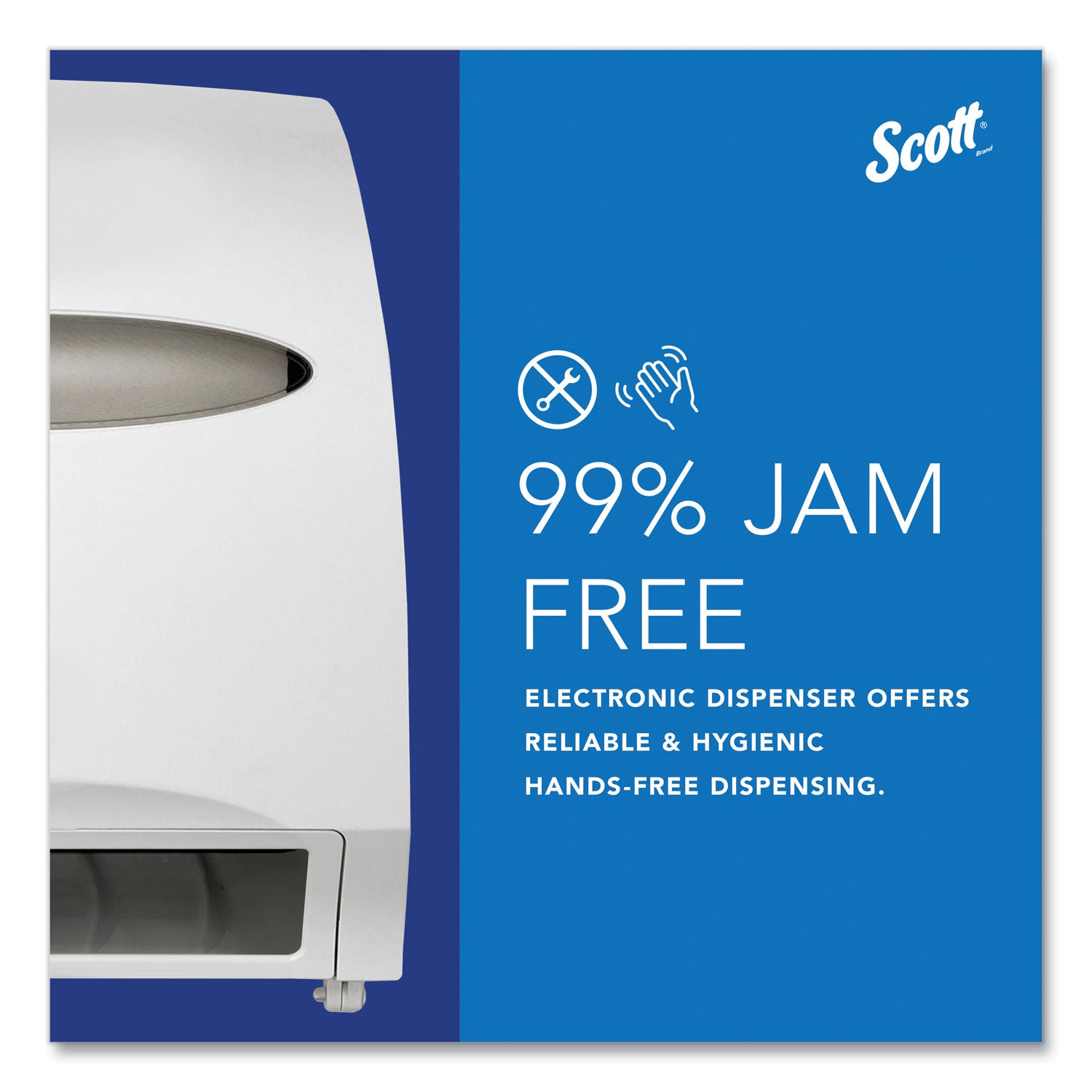 Scott® Essential Electronic Hard Roll Towel Dispenser, 12.7 x 9.57 x 15.76, White