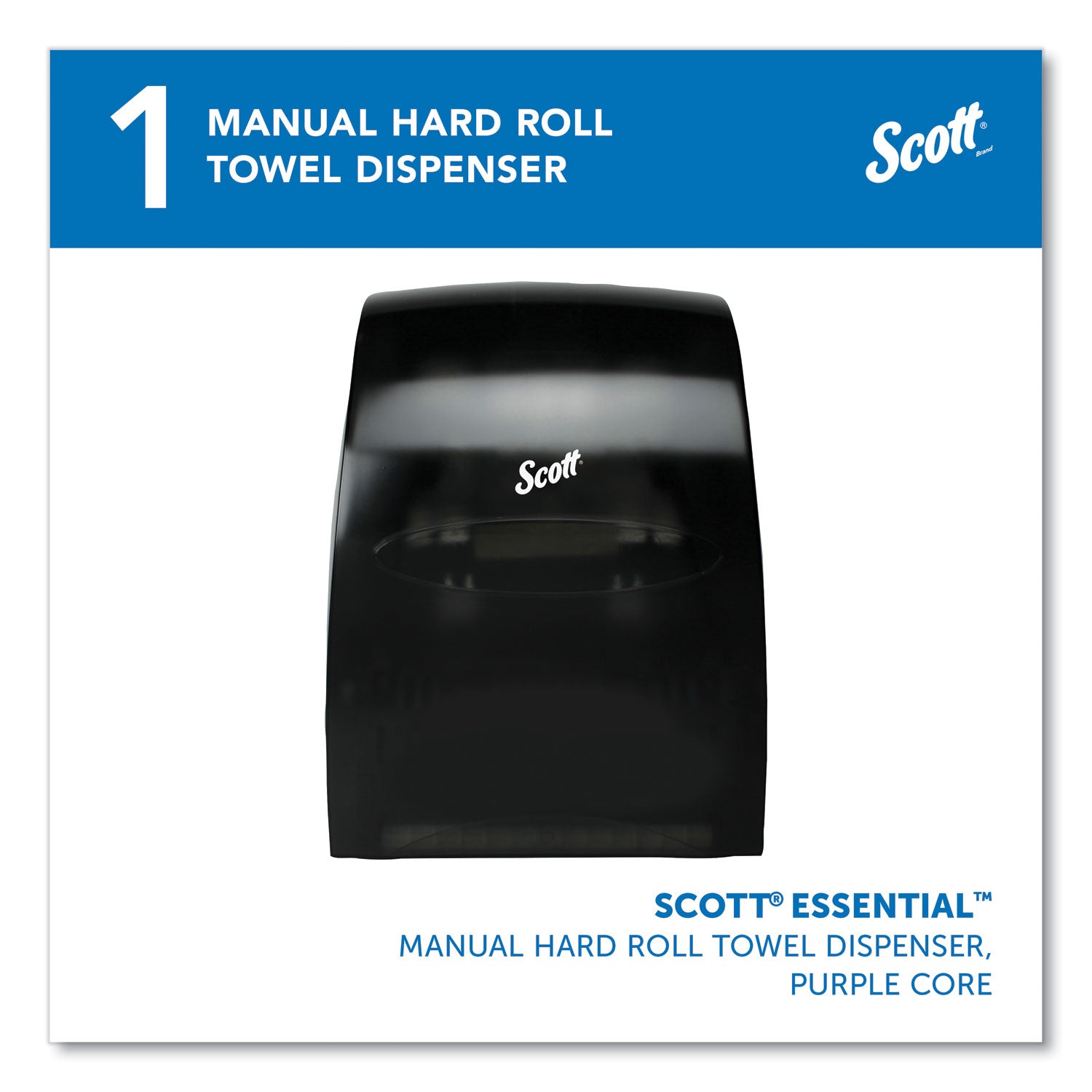 Scott® Essential Manual Hard Roll Towel Dispenser, 13.06 x 11 x 16.94, Black