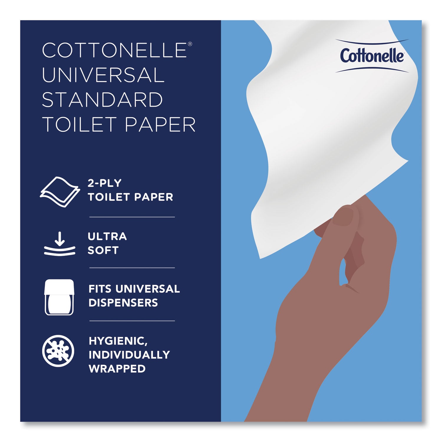 Cottonelle® 2-Ply Bathroom Tissue for Business, Septic Safe, White, 451 Sheets/Roll, 60 Rolls/Carton